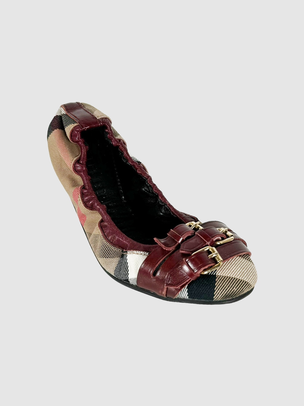 Nova Check Scrunchie Ballerina Flats - Size 37