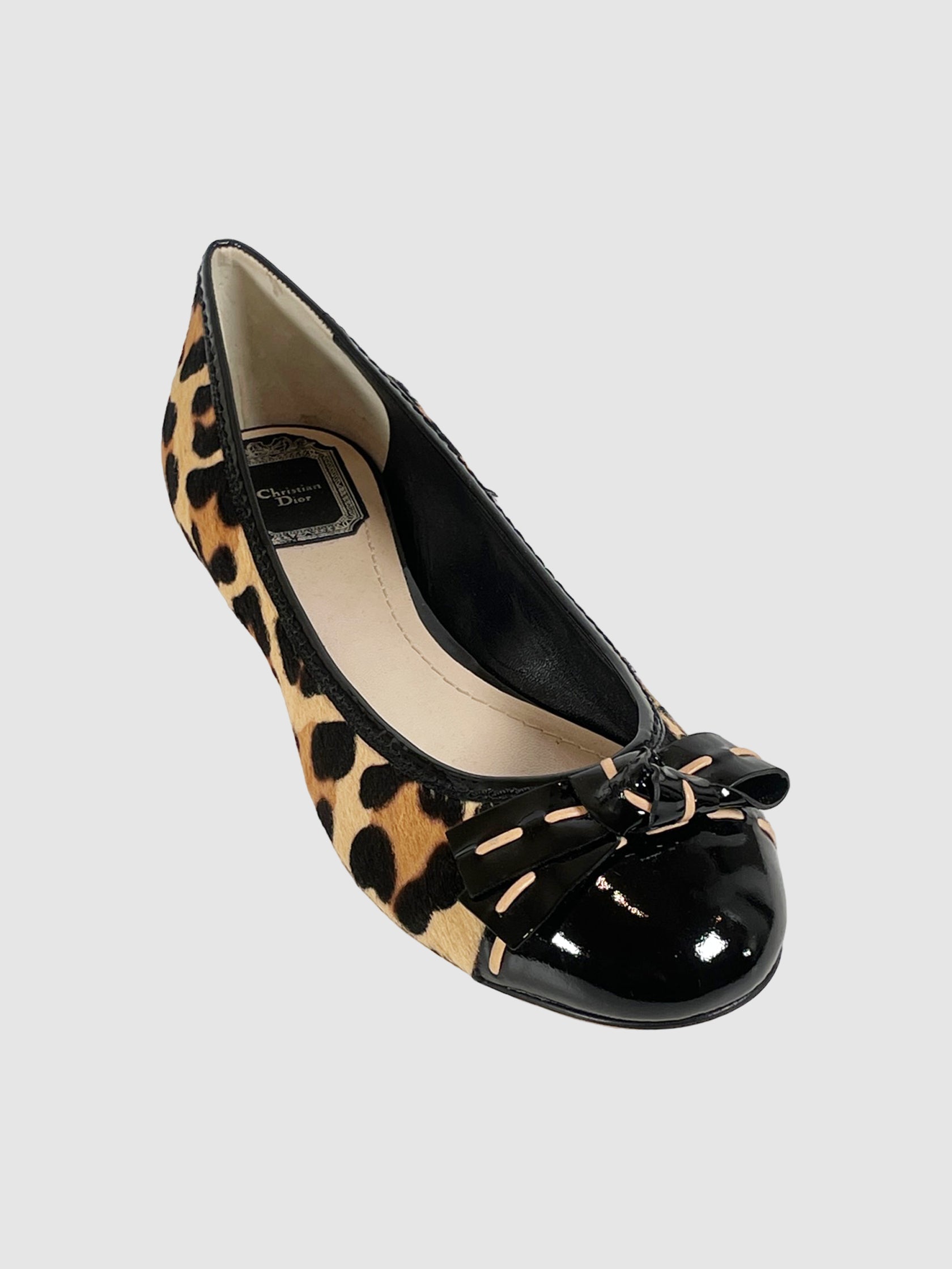 Leopard Print Mohair Flats - Size 40