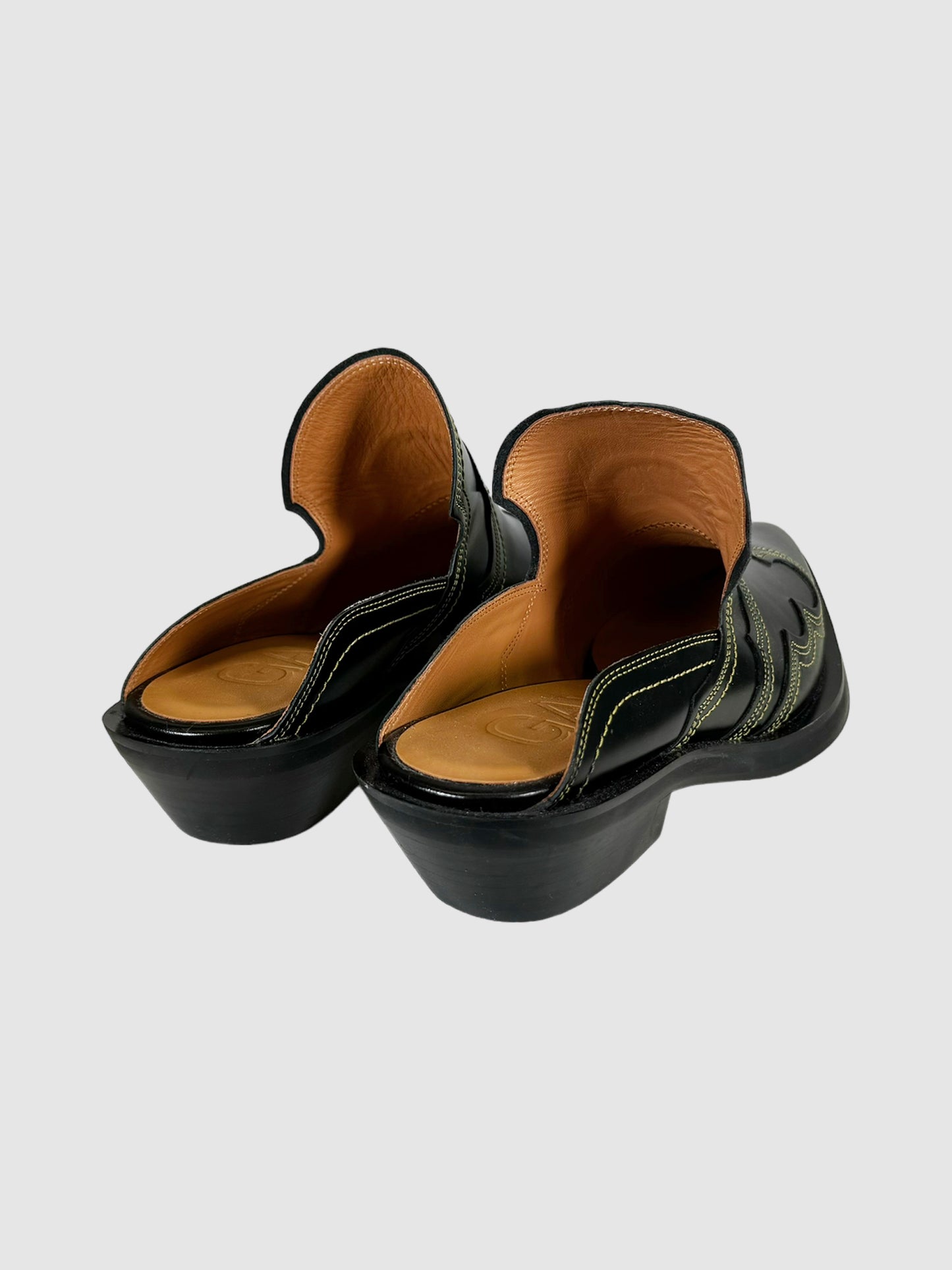 Leather Western Mules - Size 40