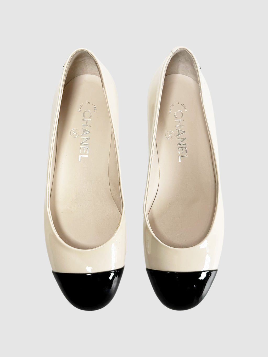 Cap Toe Patent Flats