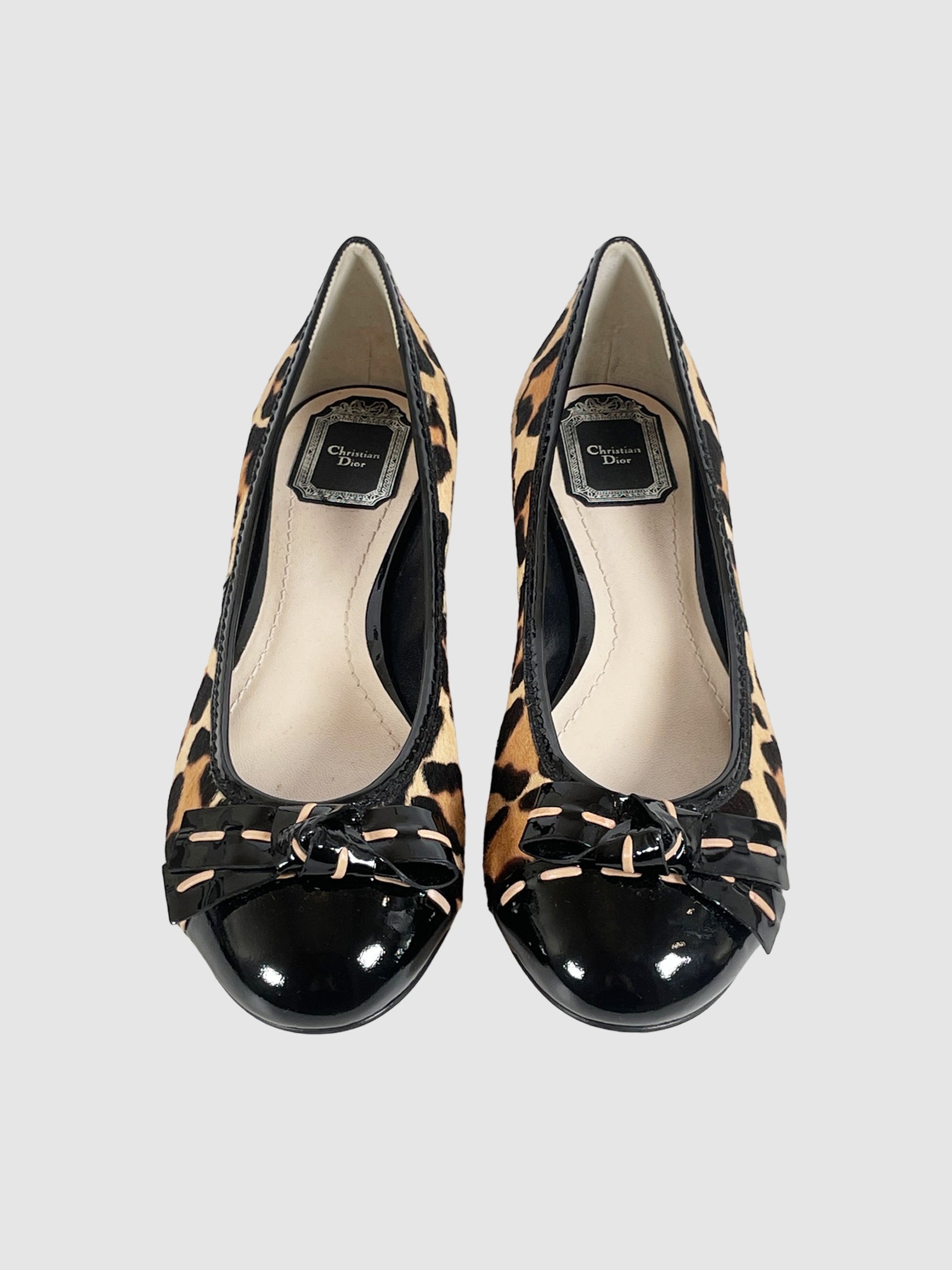 Leopard Print Mohair Flats - Size 40