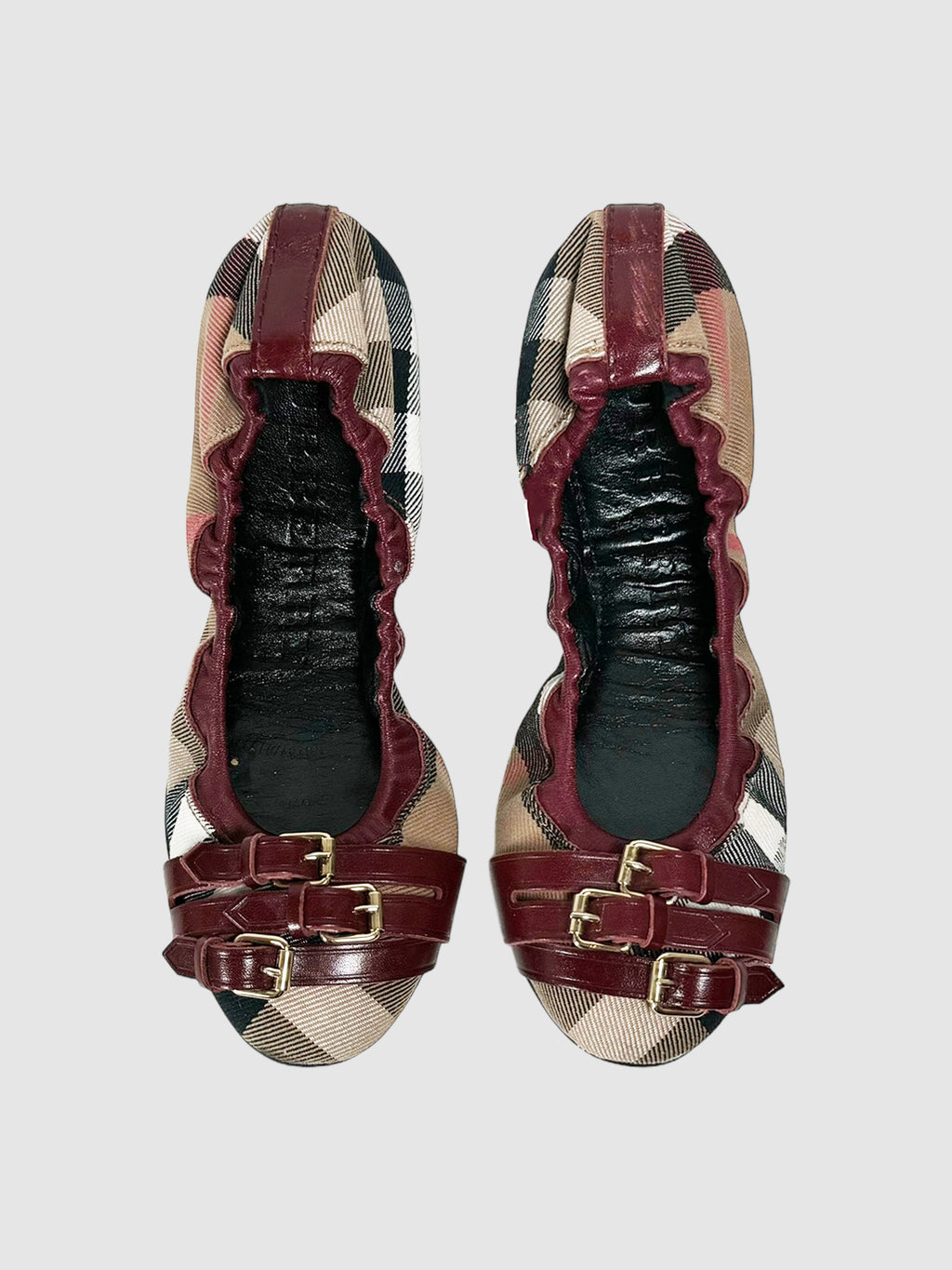 Nova Check Scrunchie Ballerina Flats - Size 37