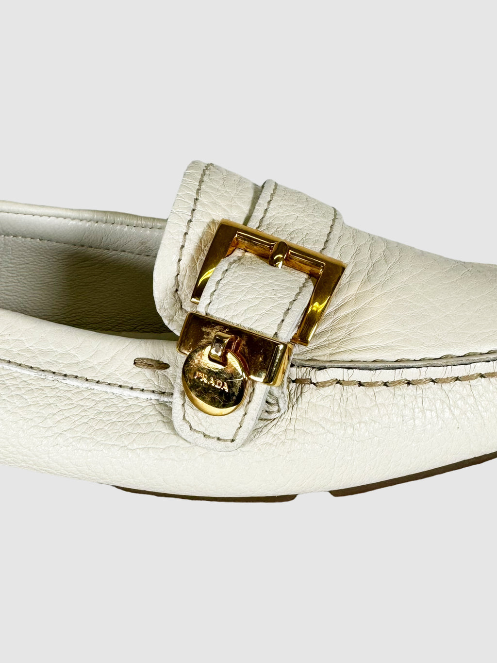 Leather Loafers with Buckle - Size 36.5