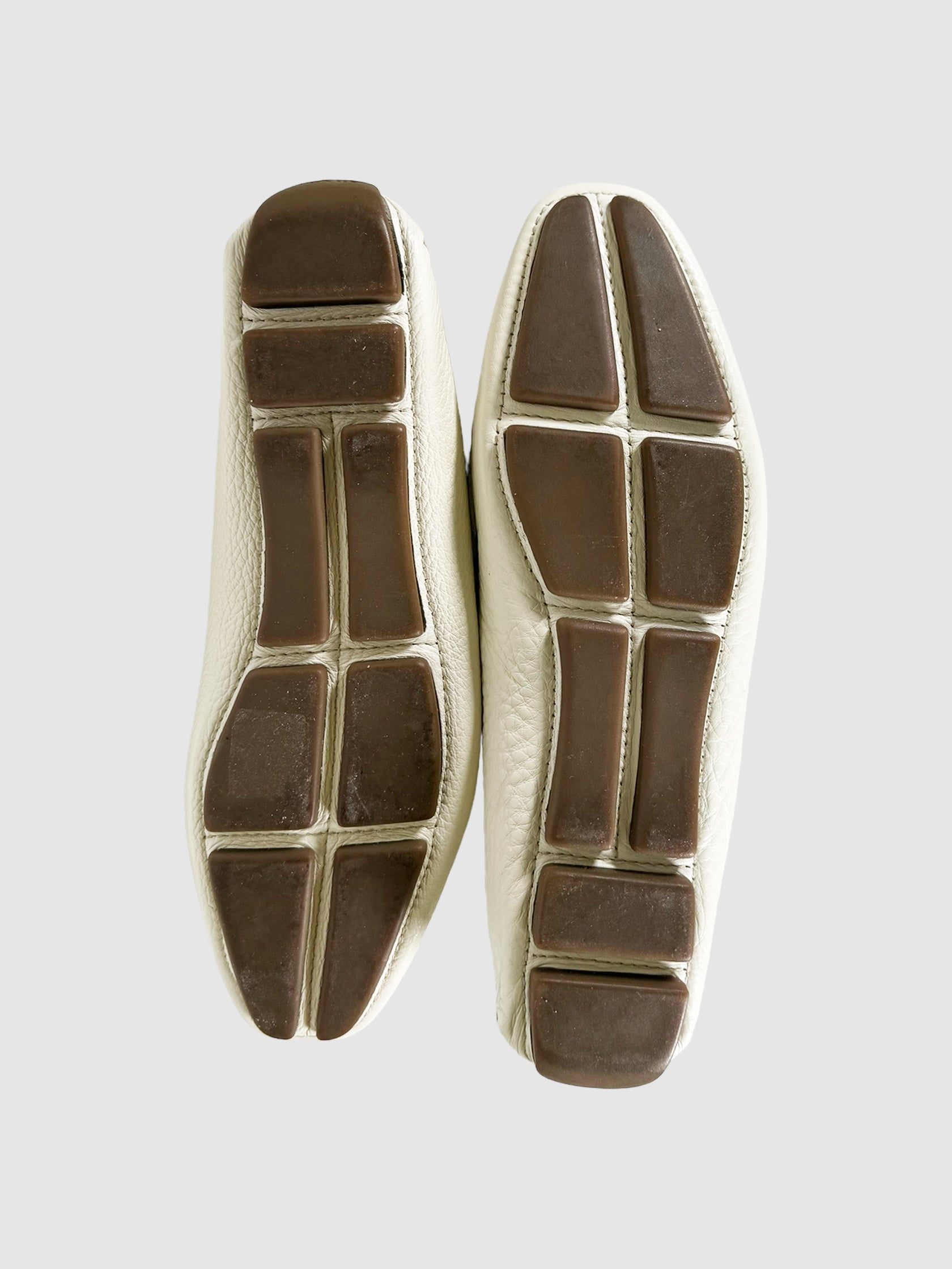 Leather Loafers with Buckle - Size 36.5