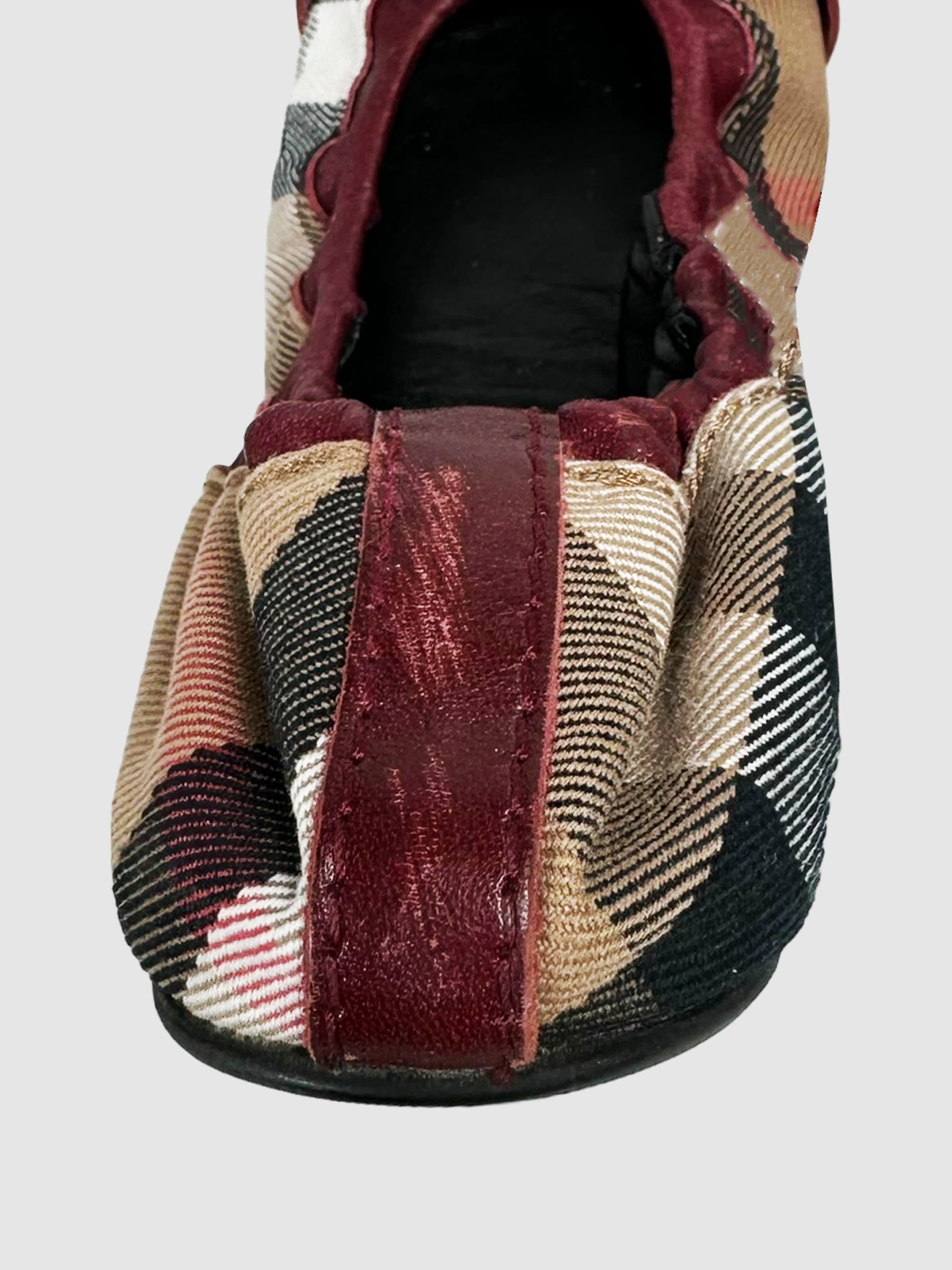 Nova Check Scrunchie Ballerina Flats - Size 37