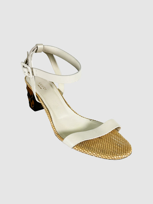 Gucci Leather Ankle Strap Sandals - Size 42