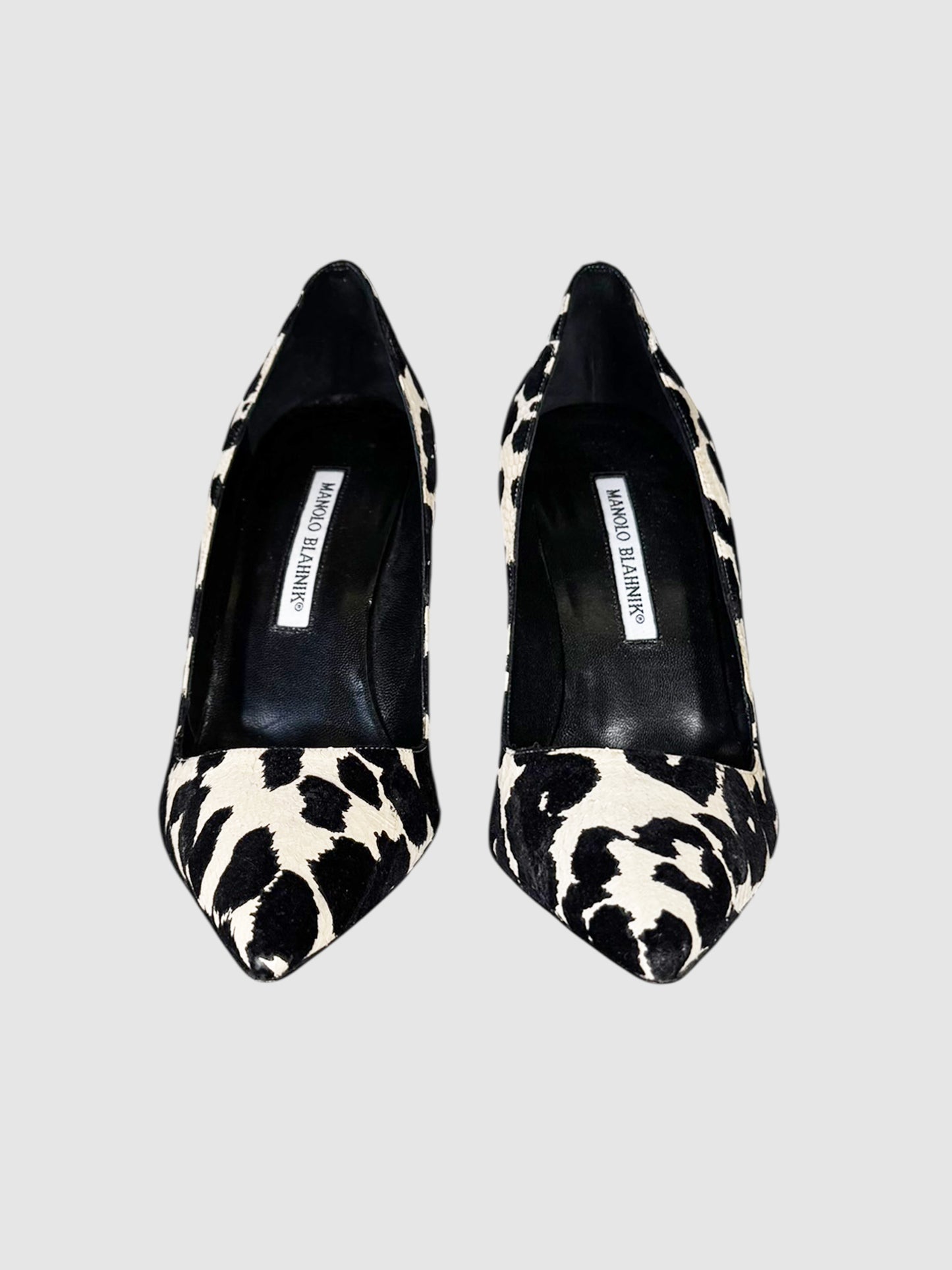 Reptile Embossed Printed Velvet Pumps - Size 38