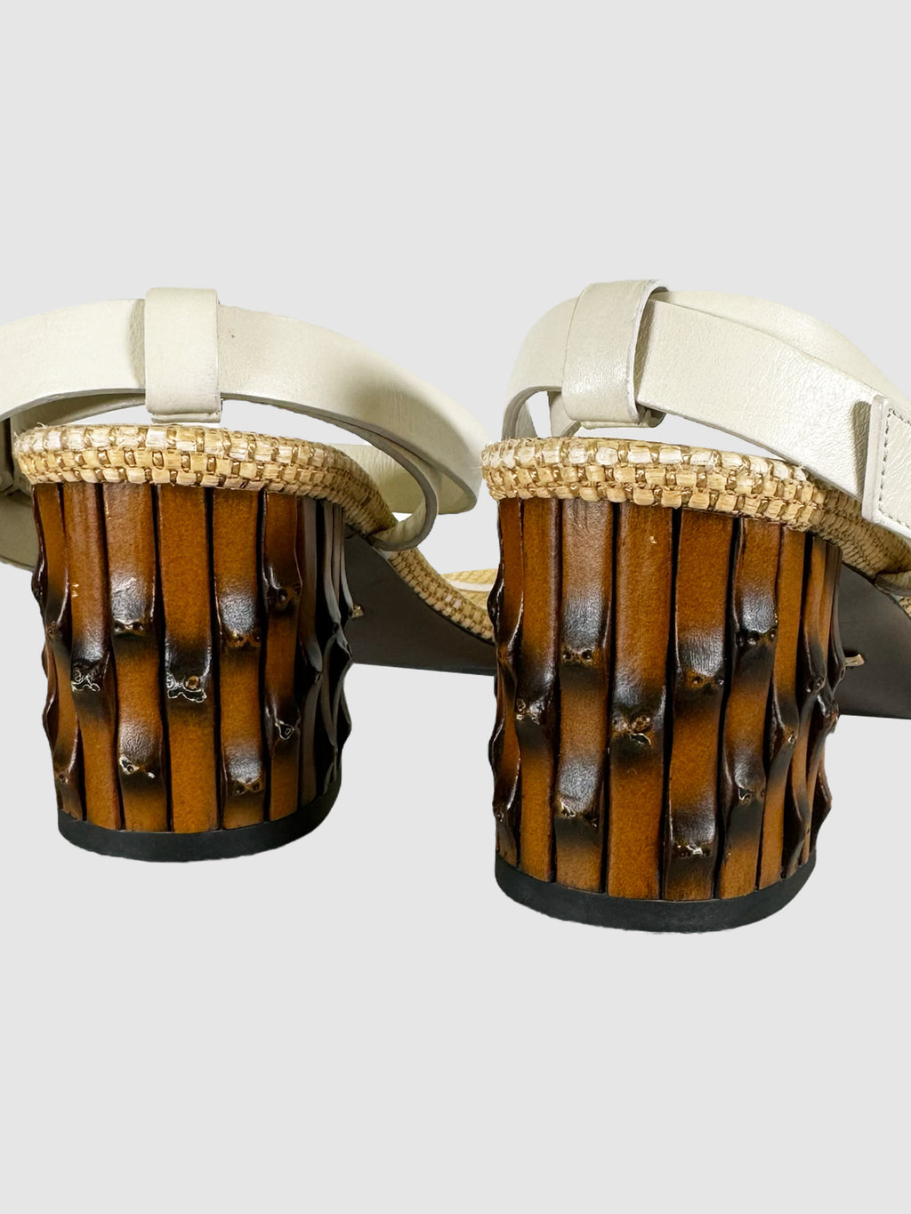 Leather Ankle Strap Sandals - Size 42