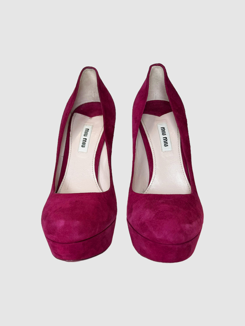 Glitter Heel Suede Pumps - Size 38.5