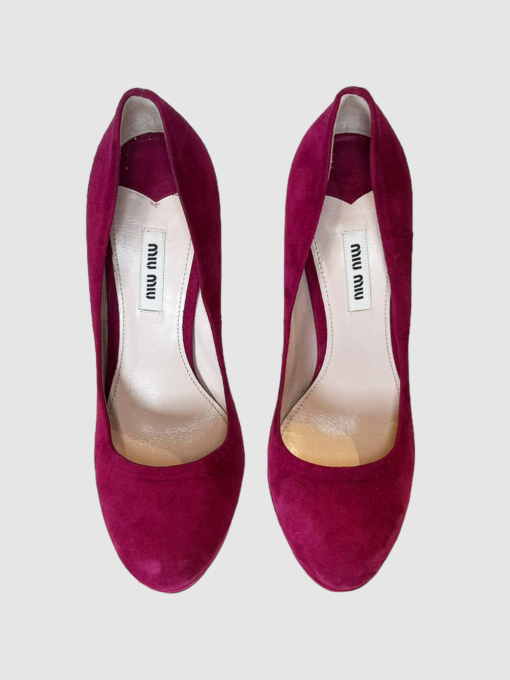 Glitter Heel Suede Pumps - Size 38.5