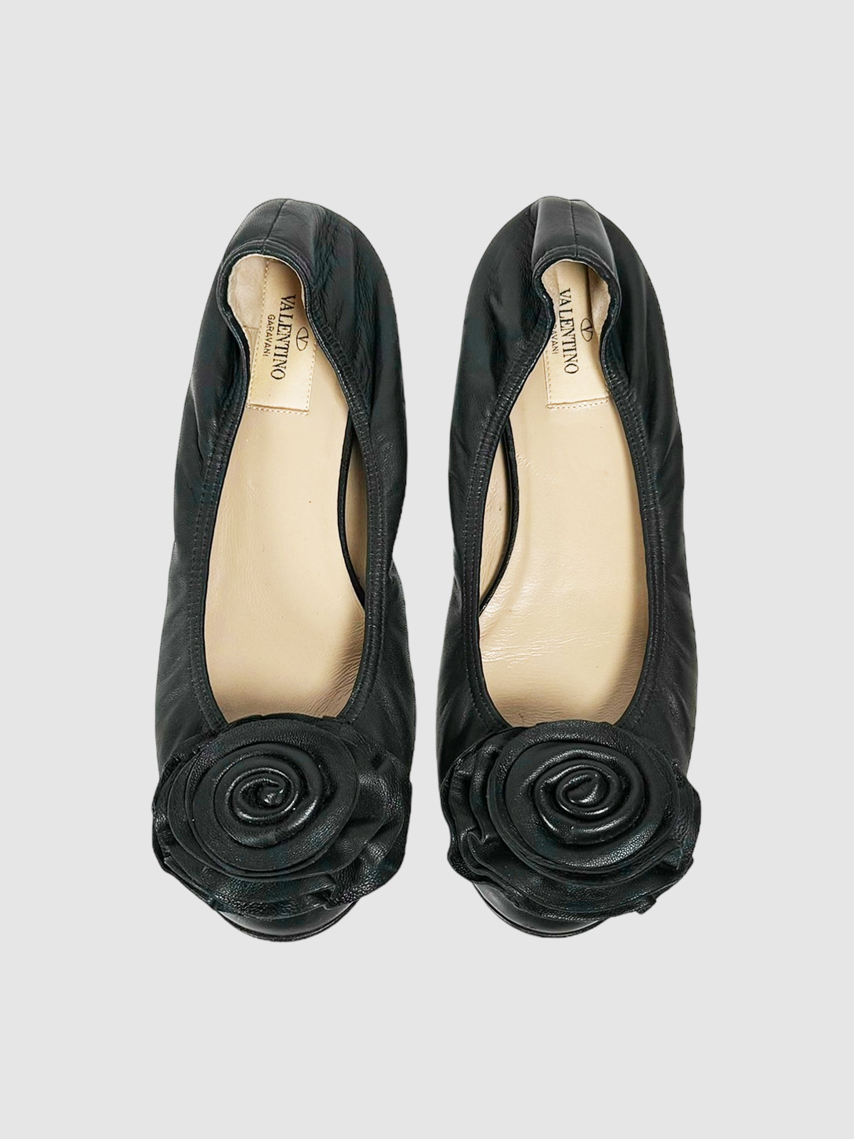 Garavani Rose Scrunchie Flats - Size 36