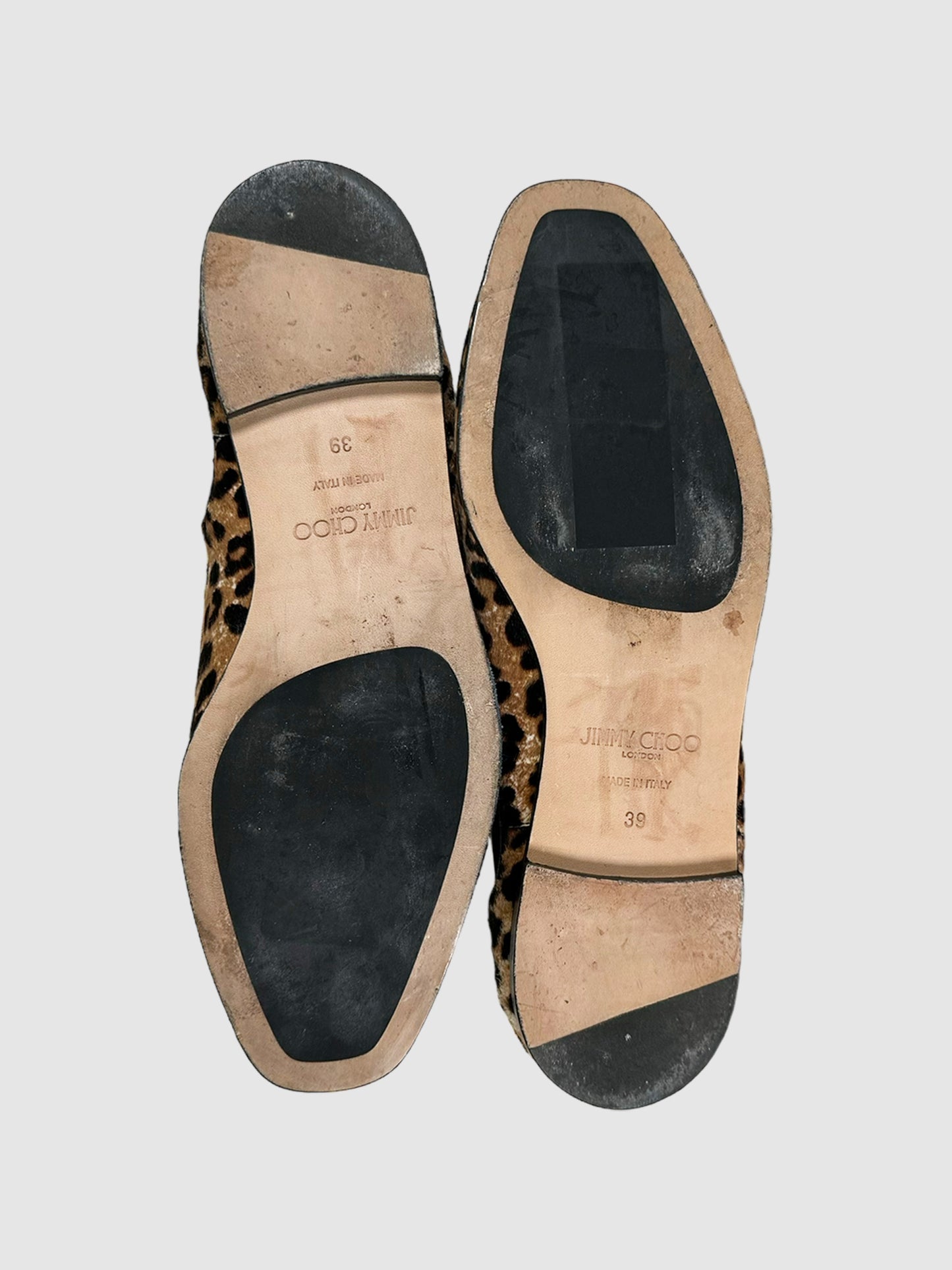 Leopard Print Loafers - Size 39