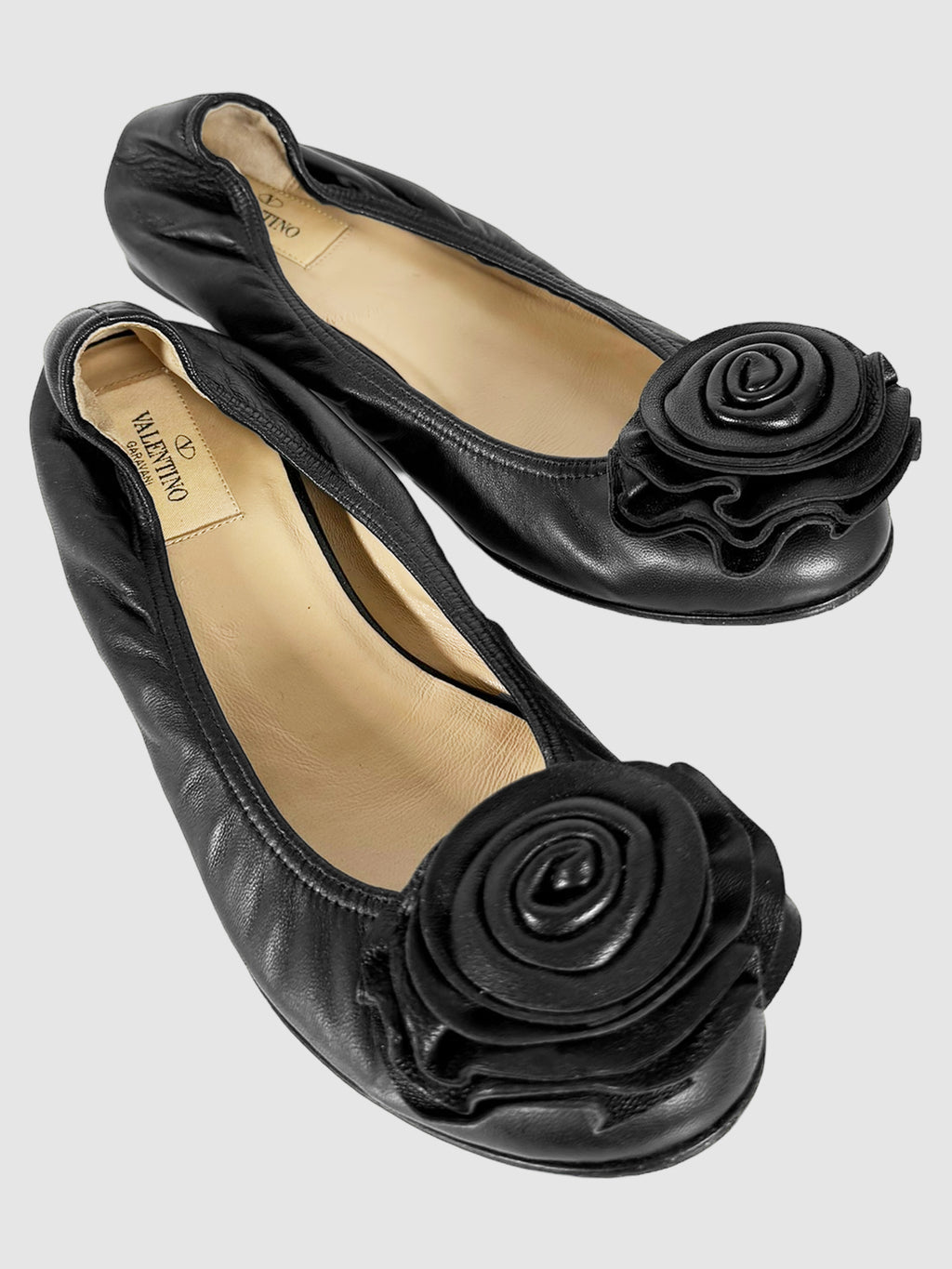Garavani Rose Scrunchie Flats - Size 36