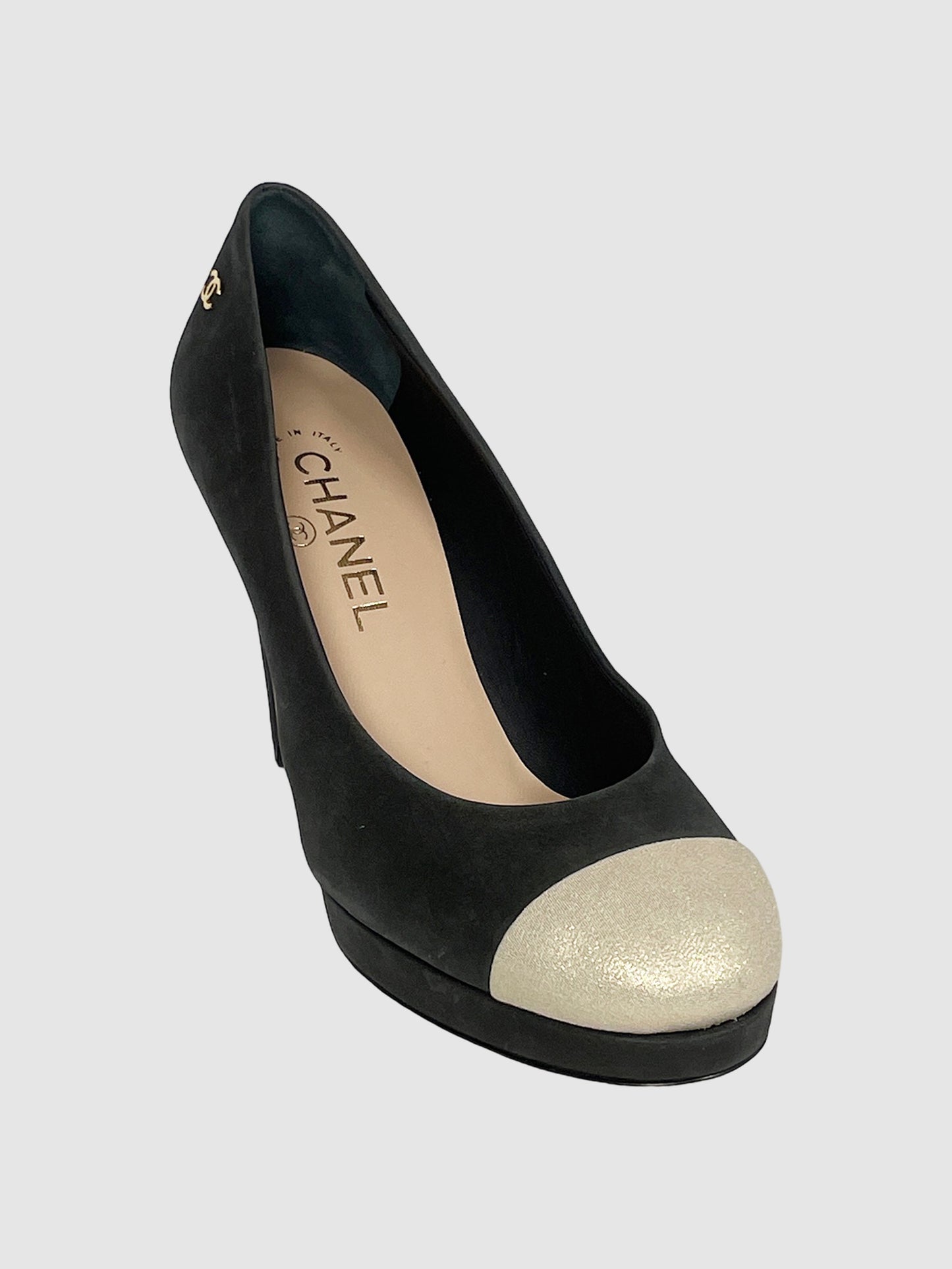 Shimmery Two-Tone CC Pumps - Size 37.5