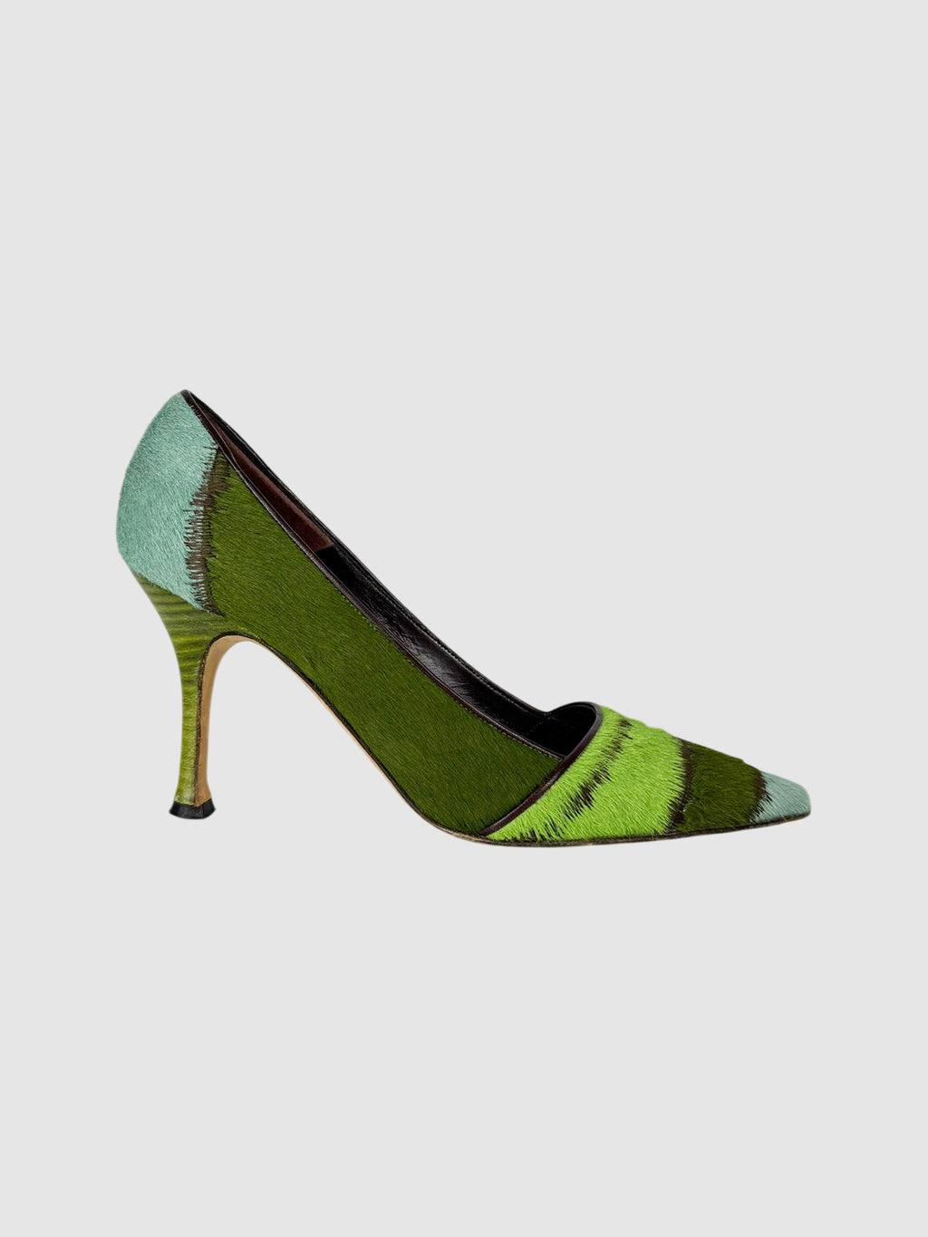 Ponyhair Stripe Pumps