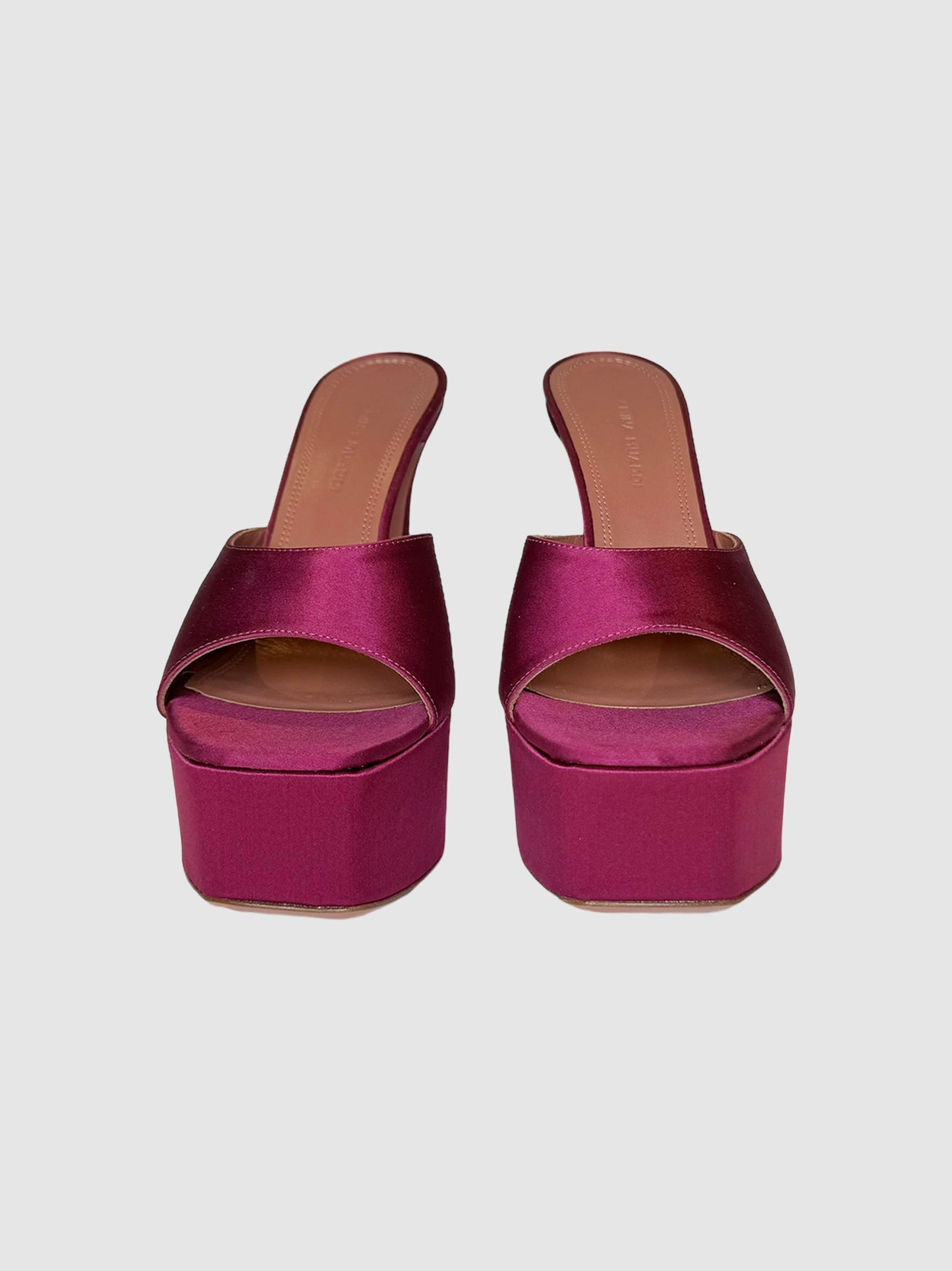 Satin Platform Sandals - Size 36