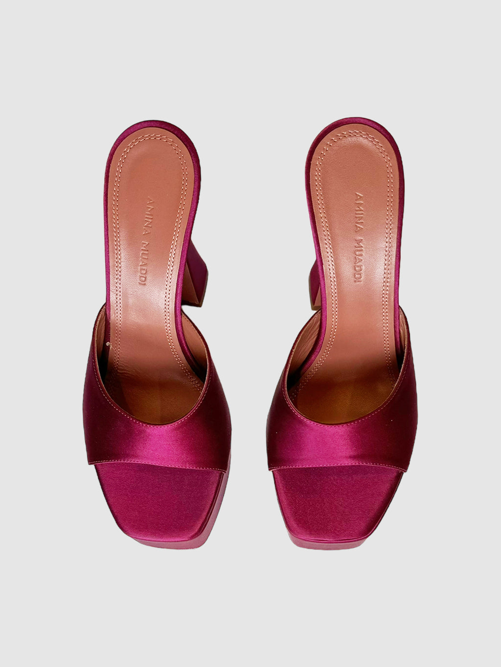 Satin Platform Sandals - Size 36