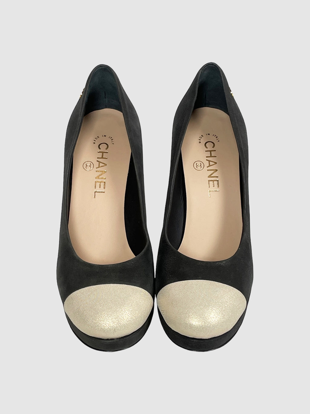 Shimmery Two-Tone CC Pumps - Size 37.5