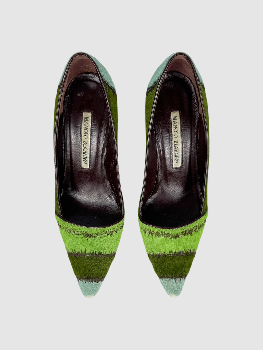 Ponyhair Stripe Pumps