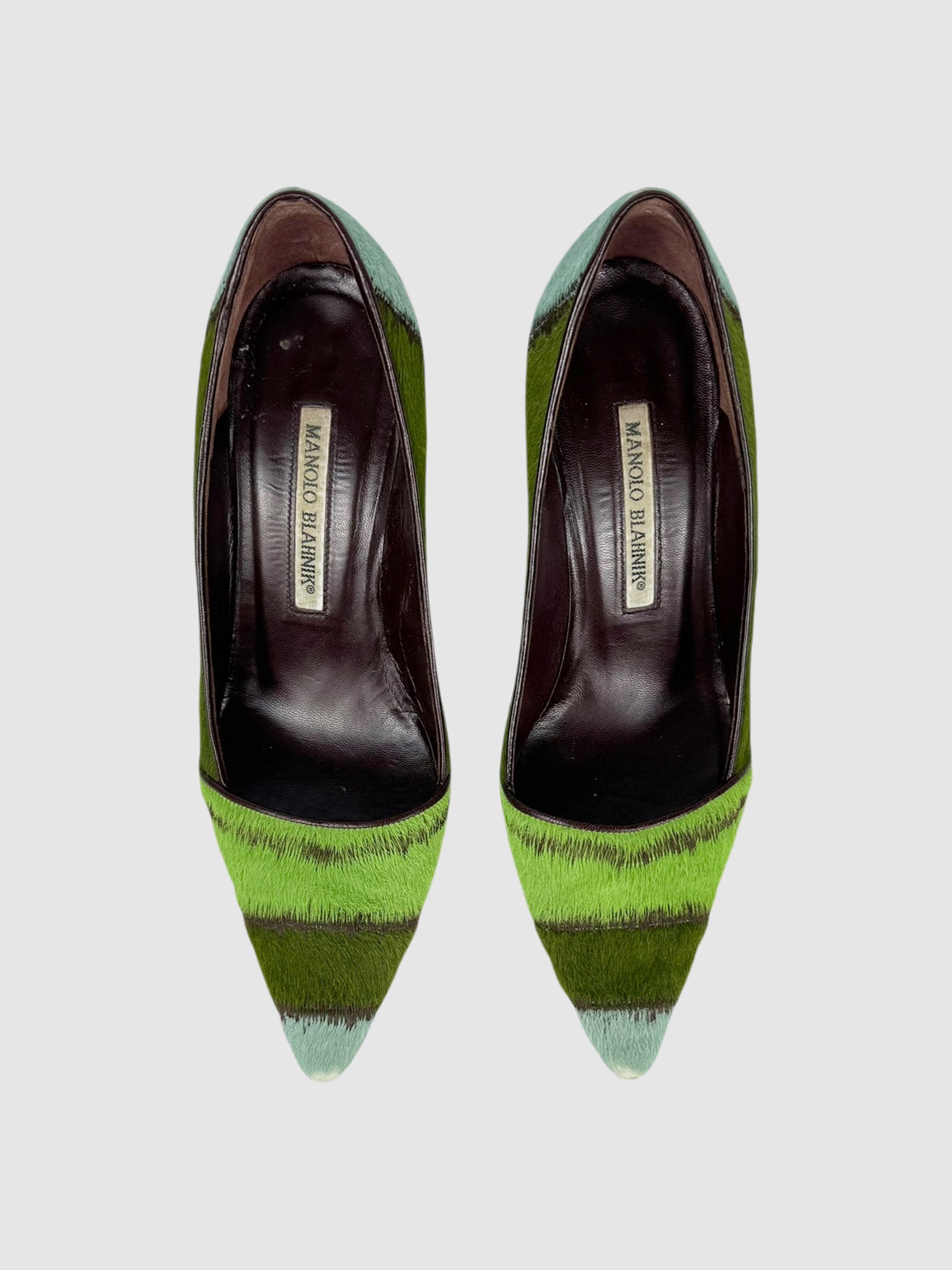 Ponyhair Stripe Pumps