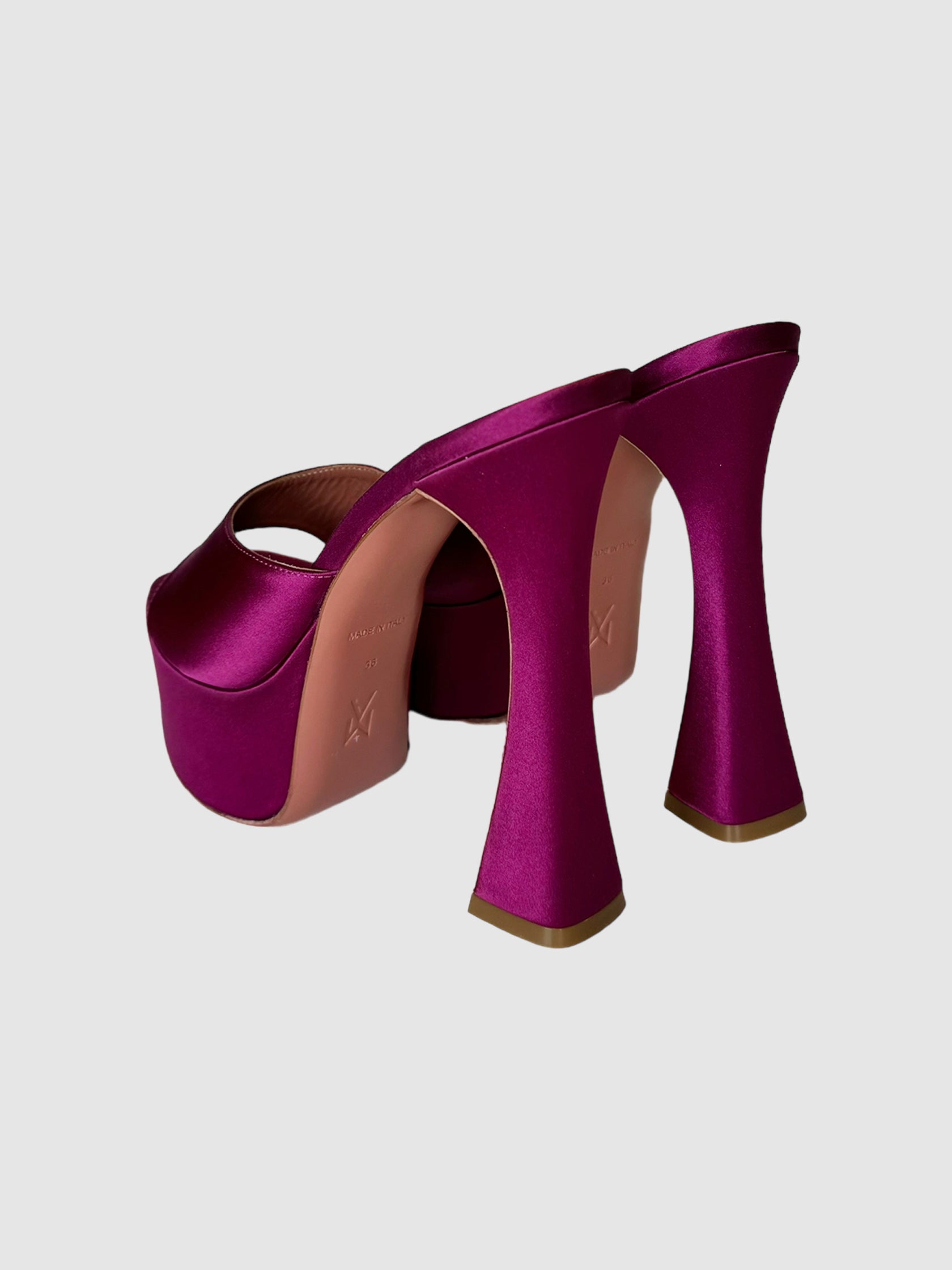 Satin Platform Sandals - Size 36
