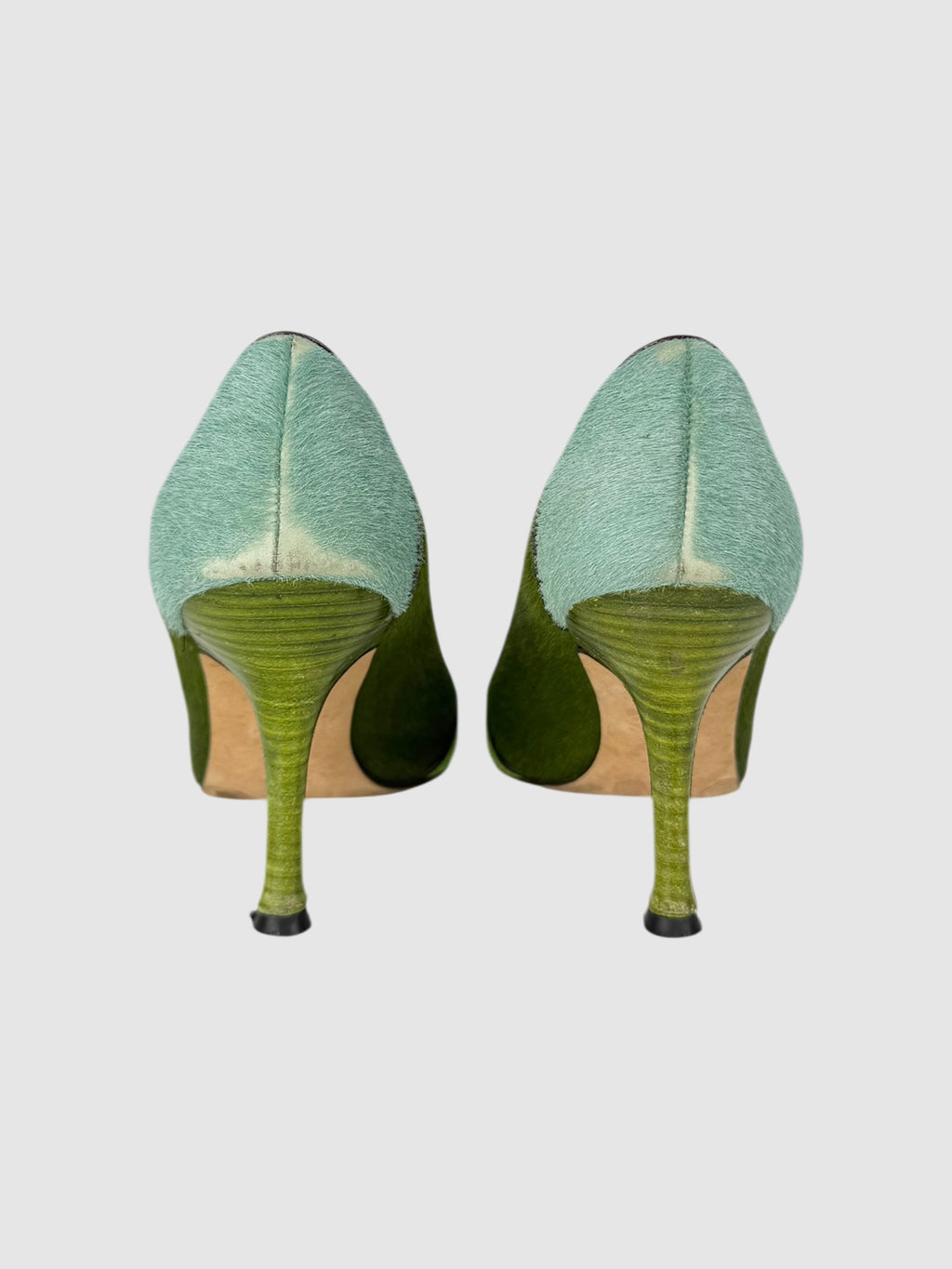 Ponyhair Stripe Pumps