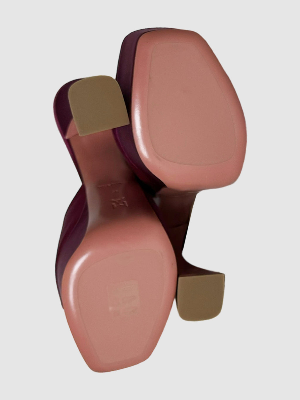 Satin Platform Sandals - Size 36