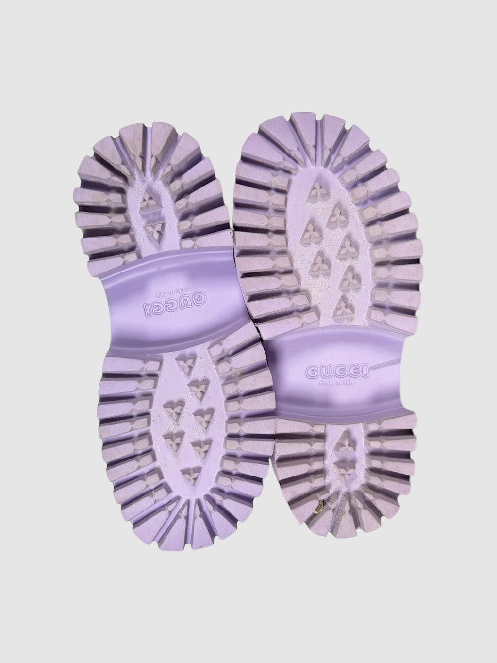 Platform Perforated G Rubber Sandals - Size 36