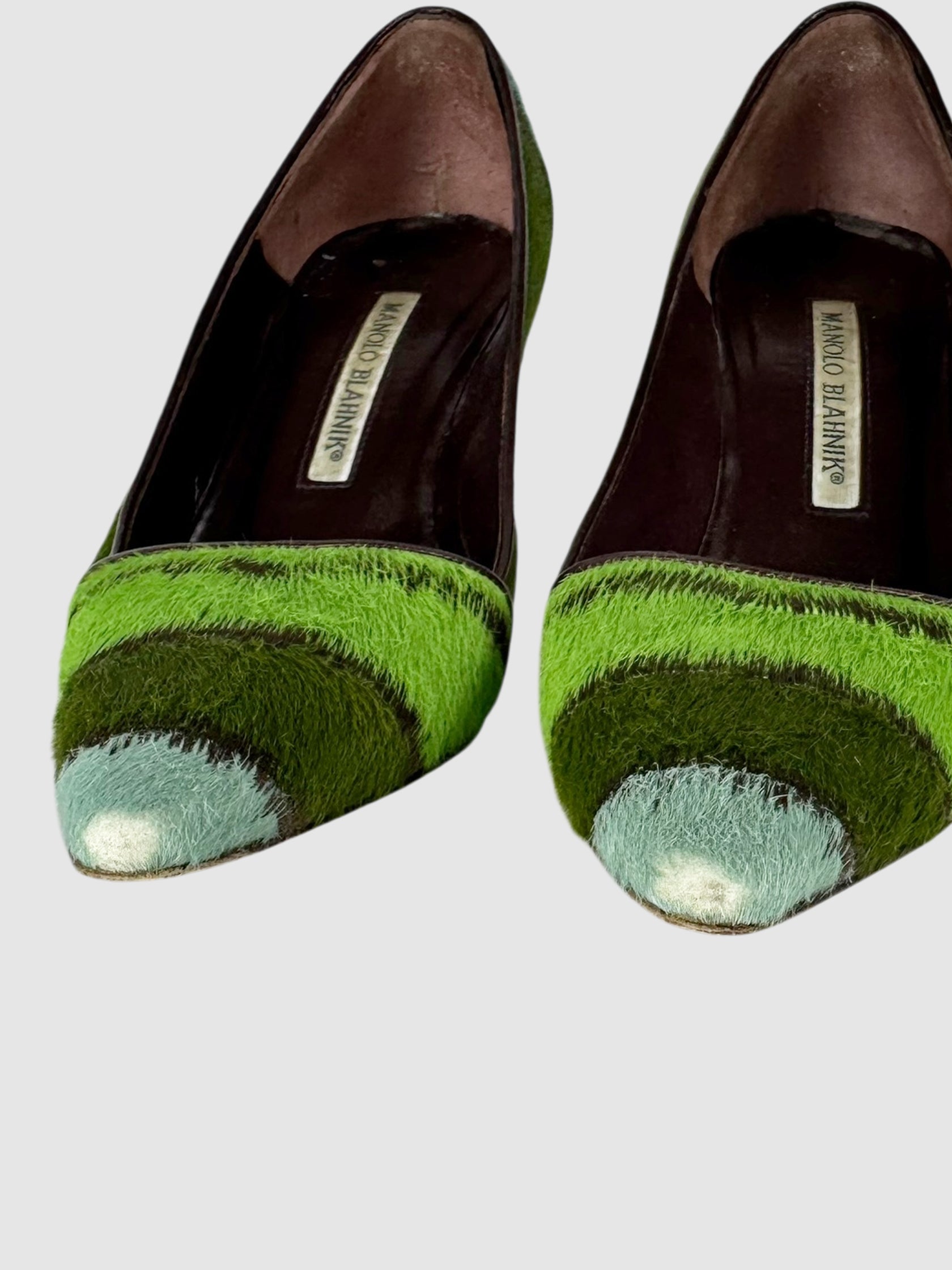 Ponyhair Stripe Pumps