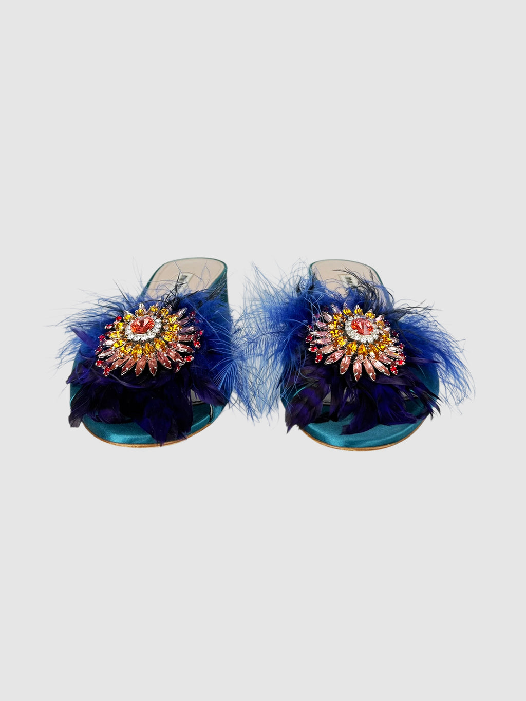 Feather Crystal Heels