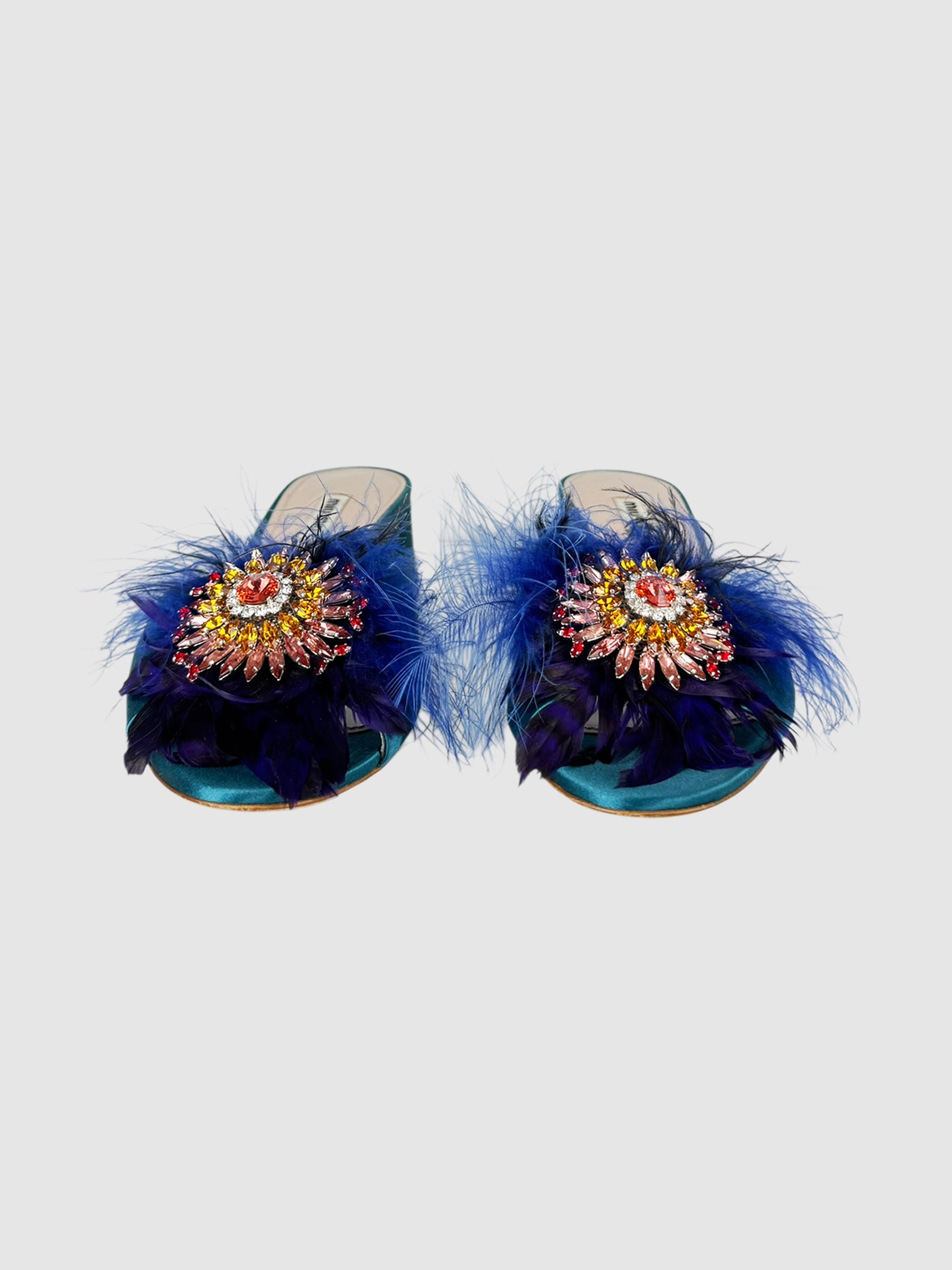 Feather Crystal Heels