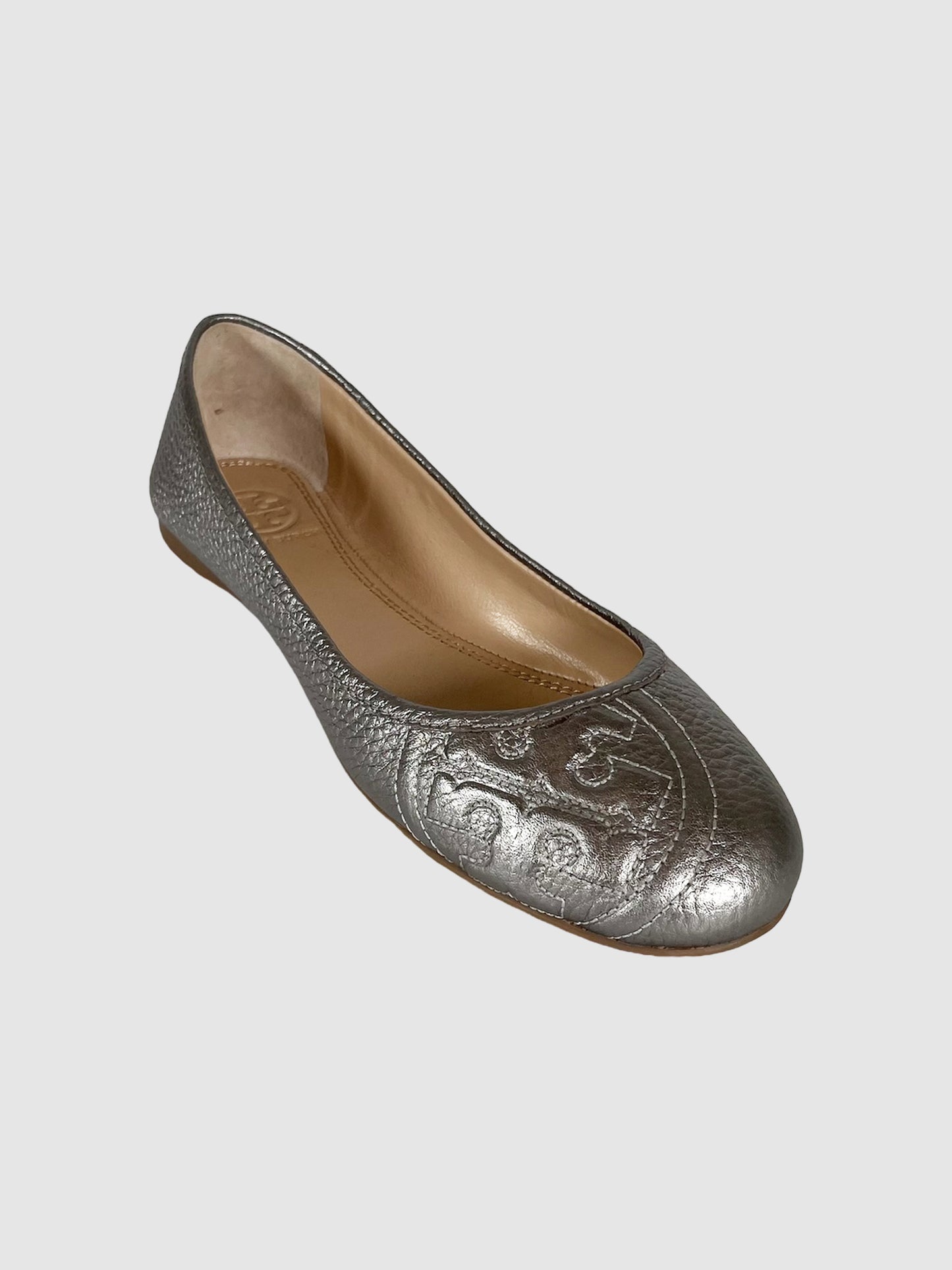 Metallic Ballerina Flats - Size 5.5