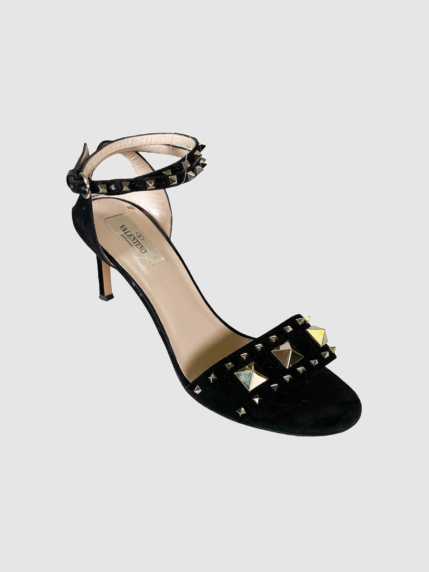 Valentino Rockstud Open Toe Sandals - Size 37.5