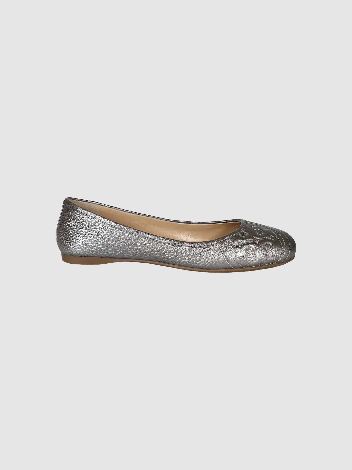 Metallic Ballerina Flats - Size 5.5