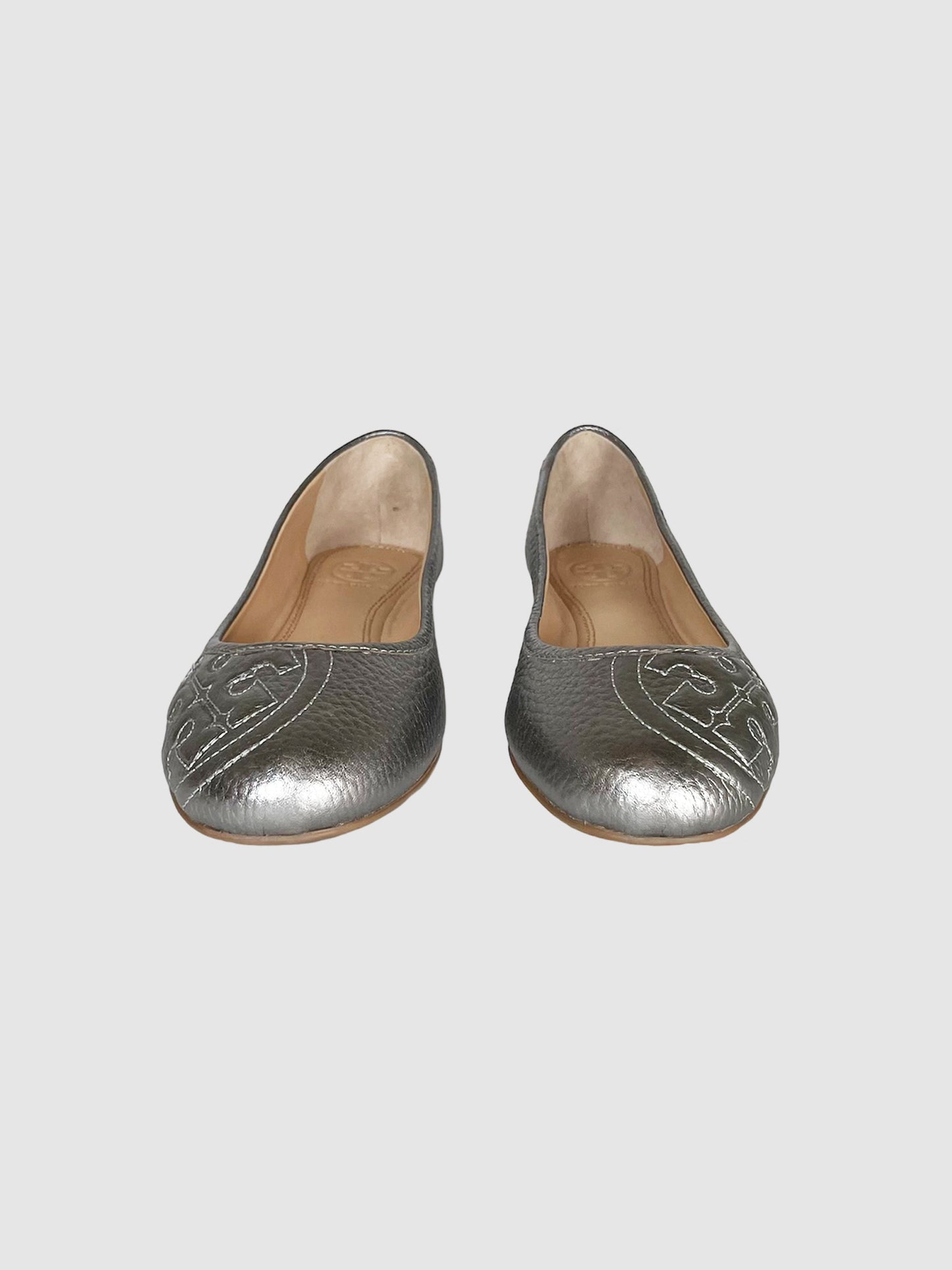 Metallic Ballerina Flats - Size 5.5