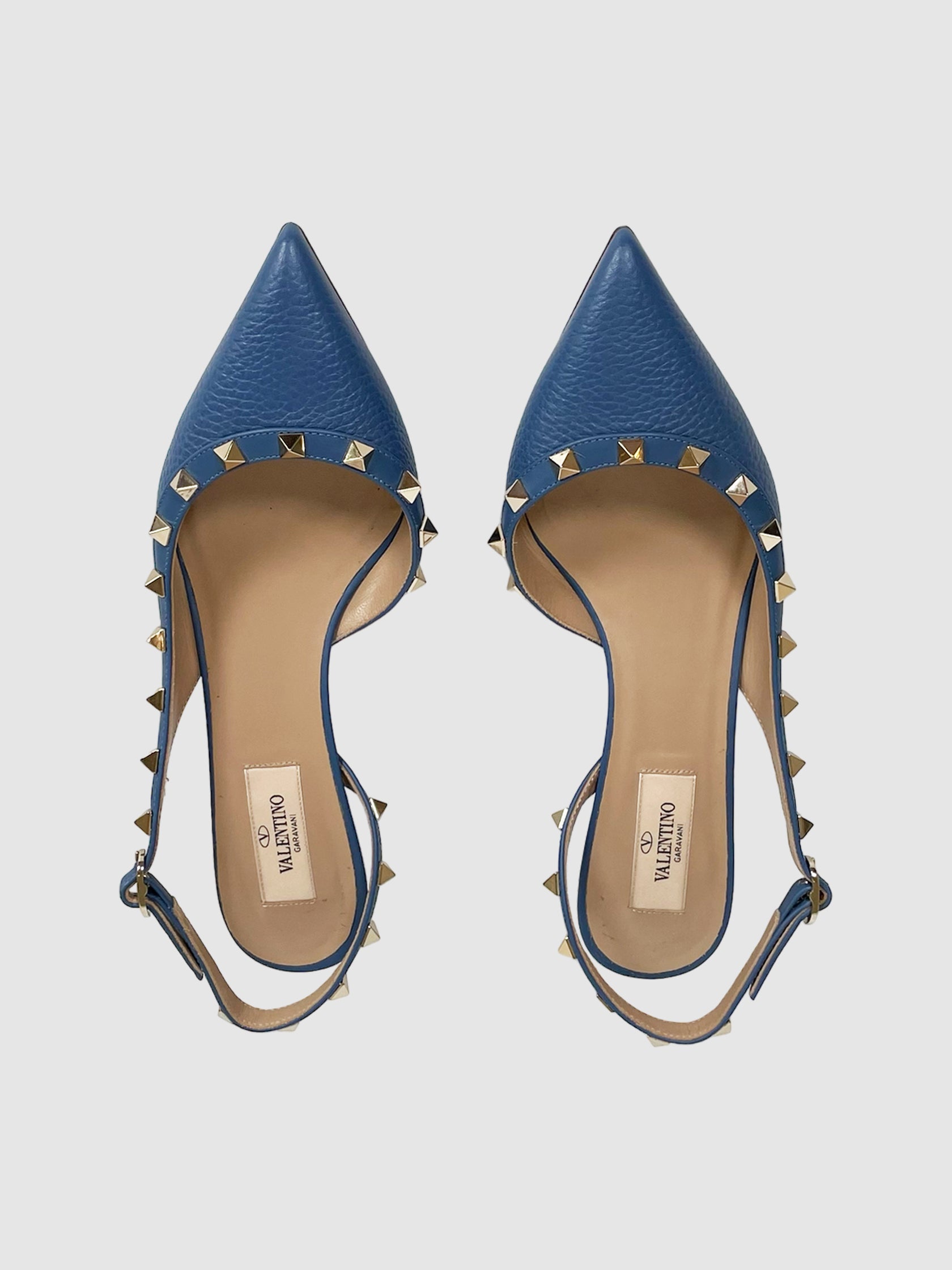 Slingback Rockstud Pumps - Size 7.5