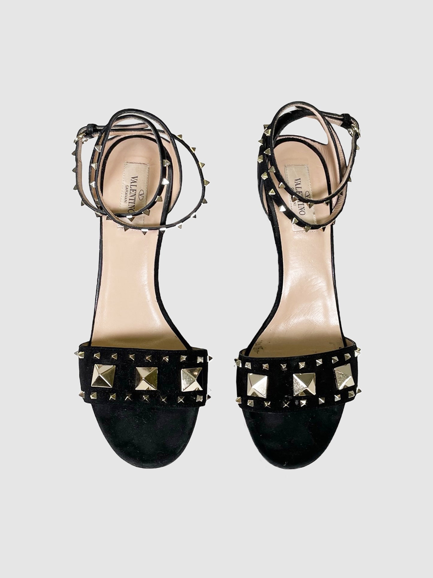 Valentino Rockstud Open Toe Sandals - Size 37.5