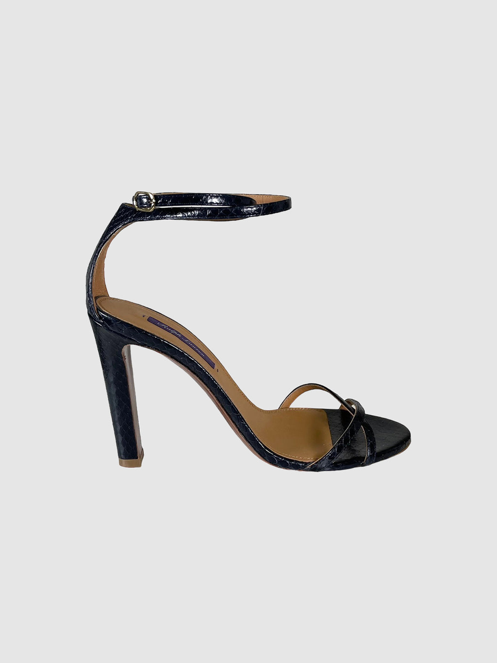 Croc Embossed Strappy Heels - Size 39.5