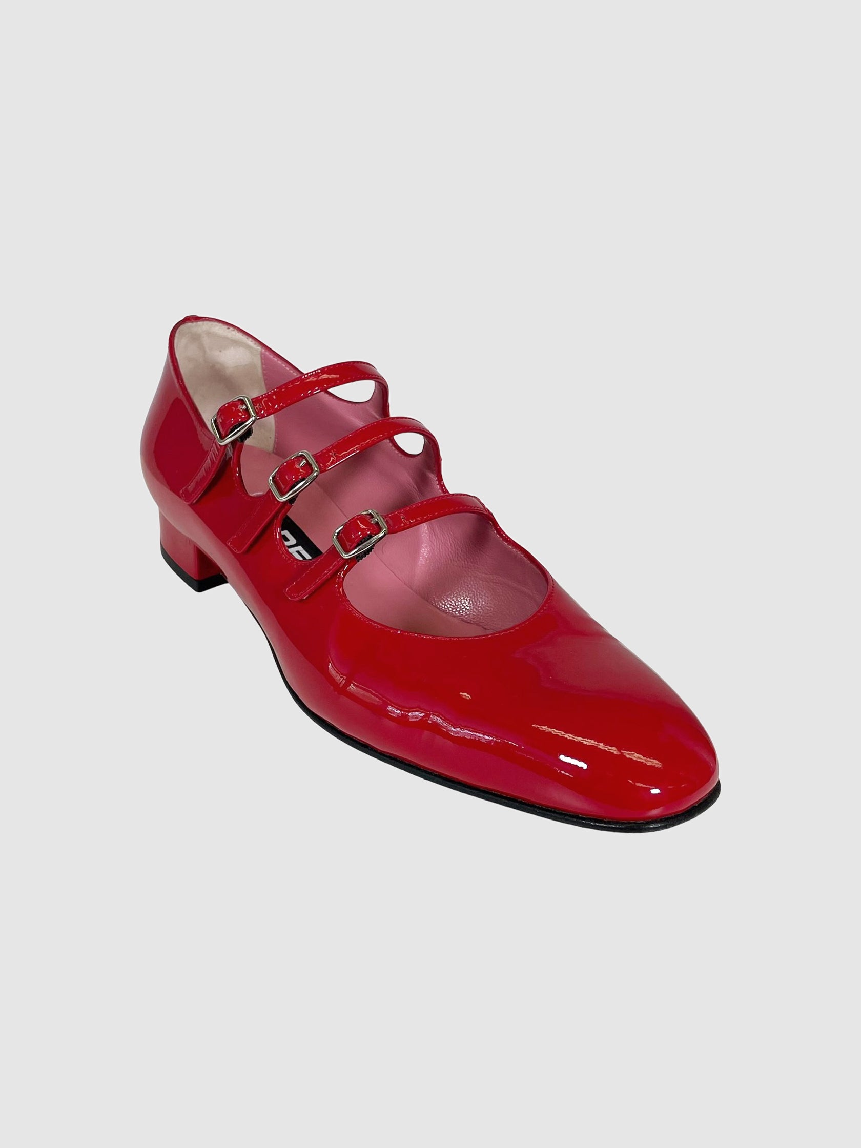 Patent Leather Mary Jane Shoes - Size 39.5