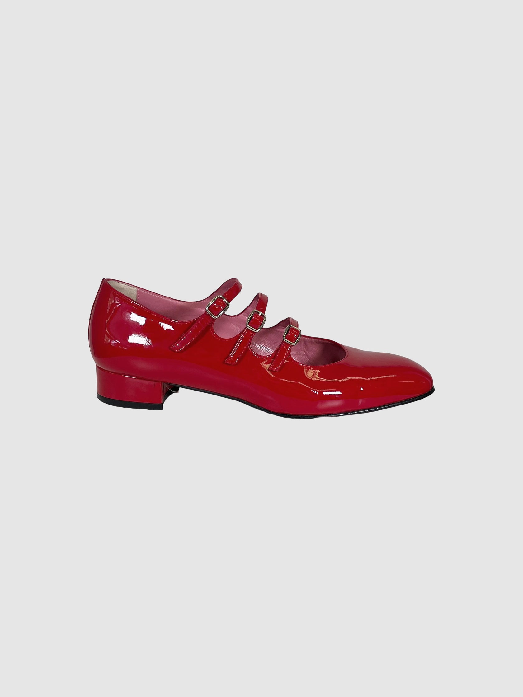Patent Leather Mary Jane Shoes - Size 39.5