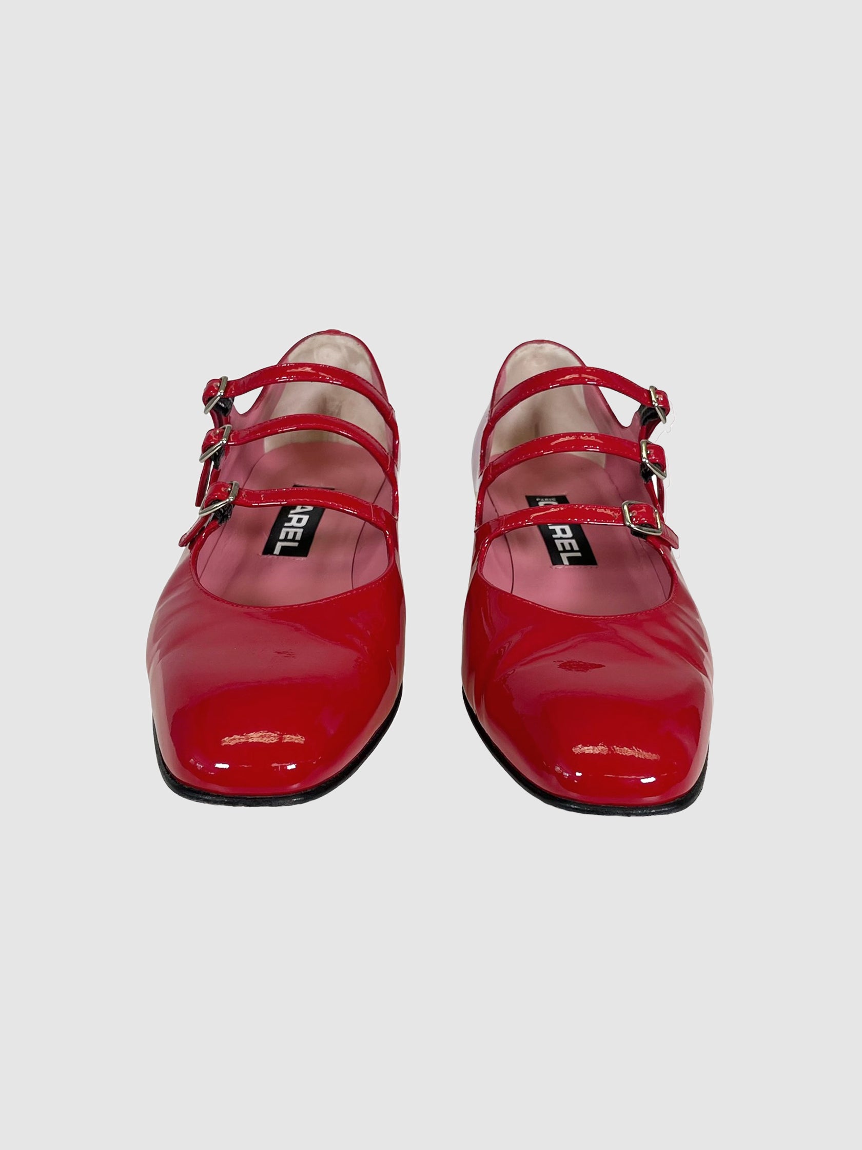 Patent Leather Mary Jane Shoes - Size 39.5