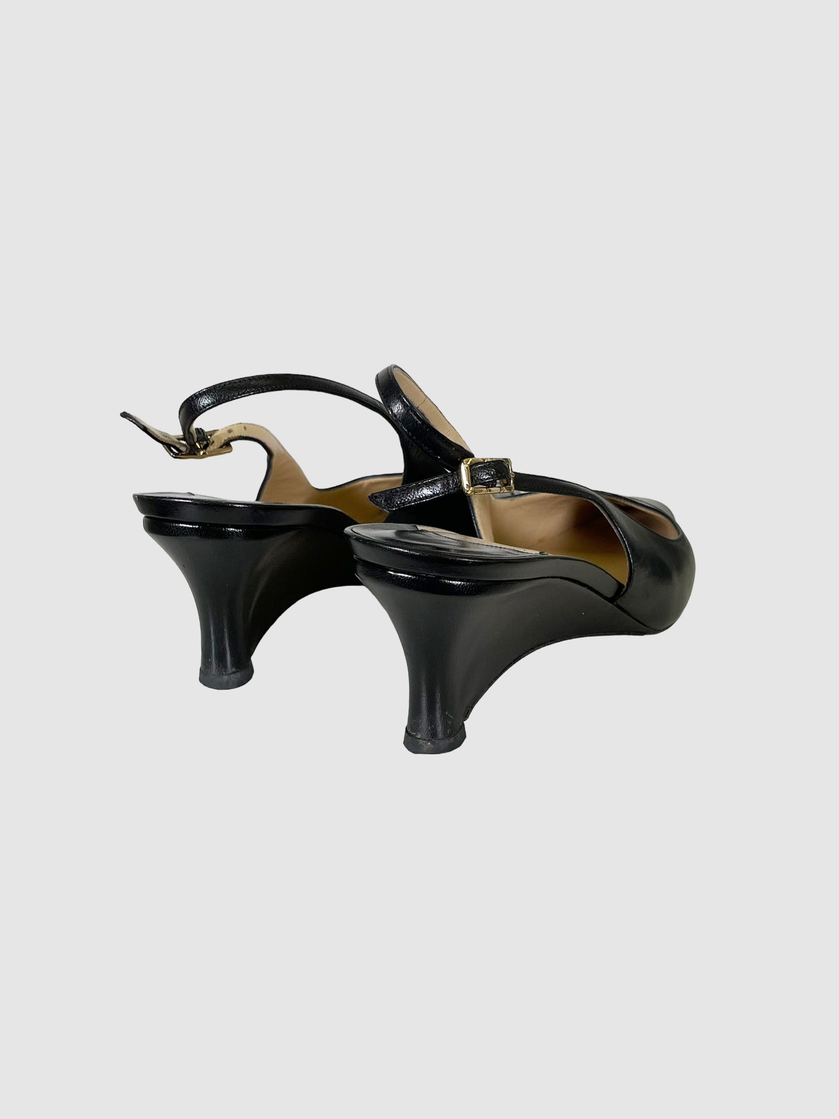 Interlocking CC Slingback Wedges - Size 37.5