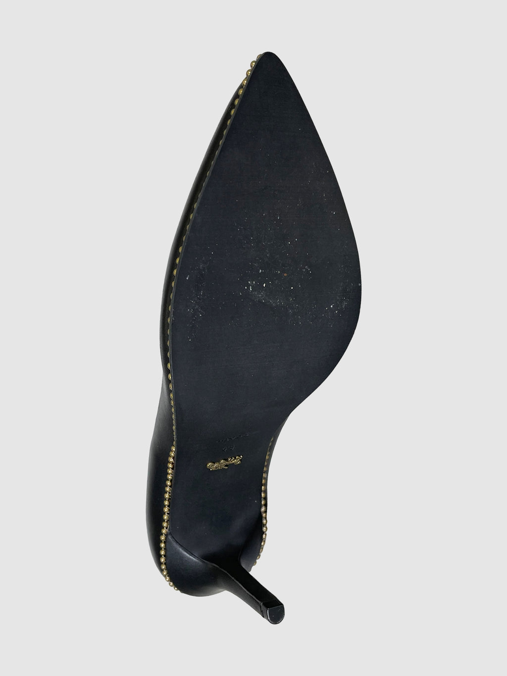 Pointed Toe Leather Pumps - Size 8.5