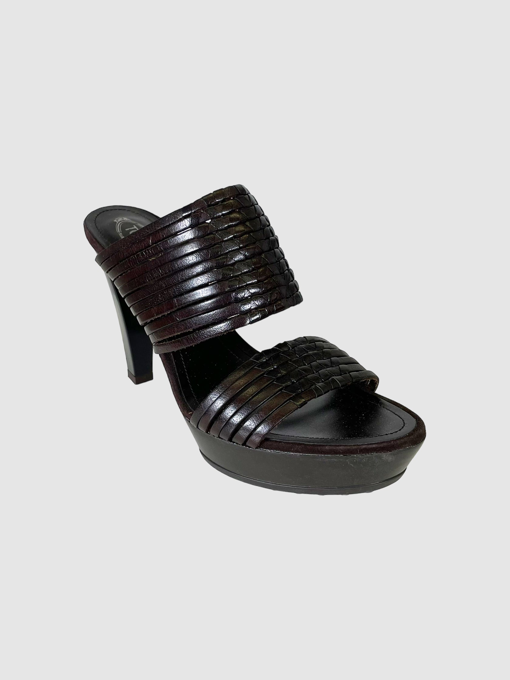 Tod's Leather Woven Sandals - Size 38