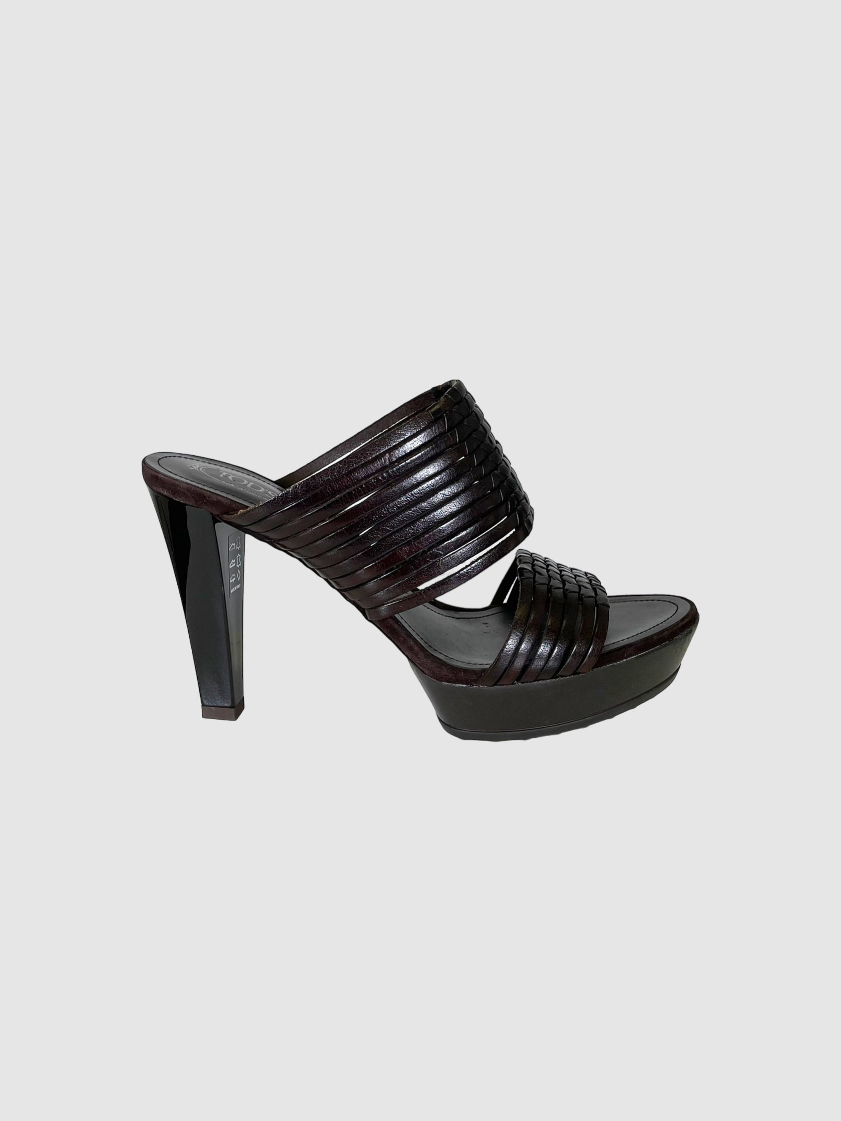 Tod's Leather Woven Sandals - Size 38