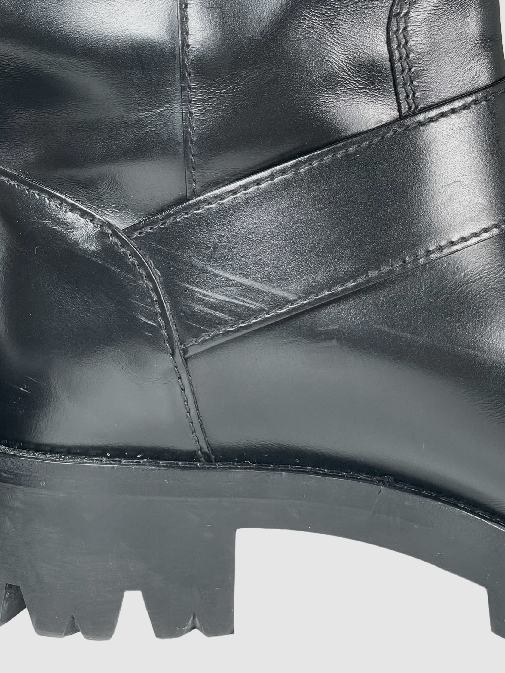 Prada Leather Half Boots - Size 37.5