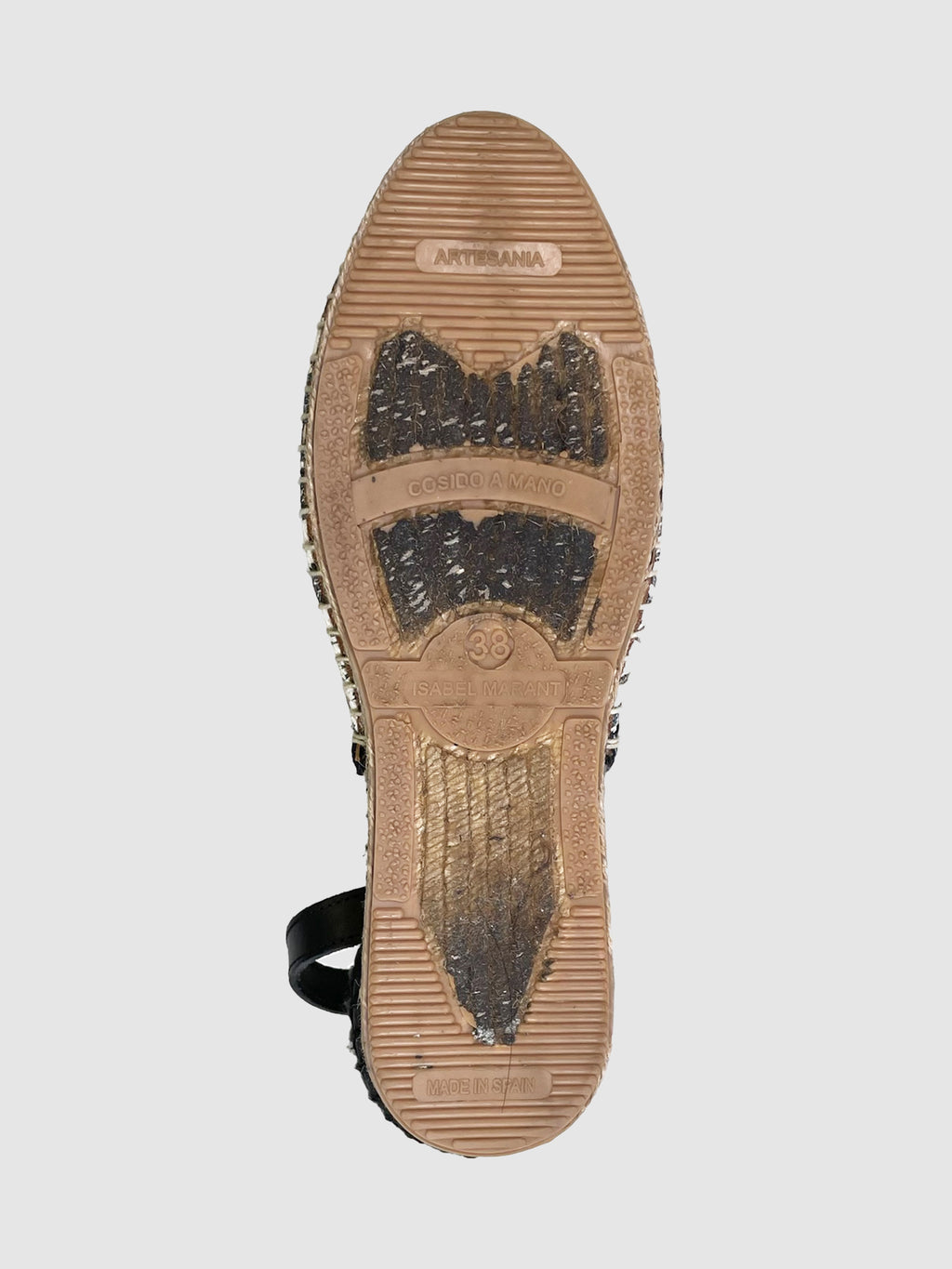 Leather Floral Print Espadrilles - Size 38