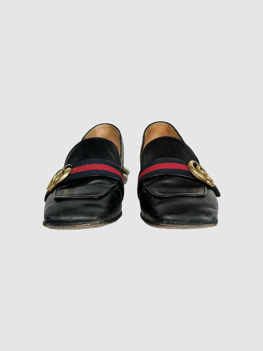 Gucci Faux Pearl Leather Loafers - Size 37.5