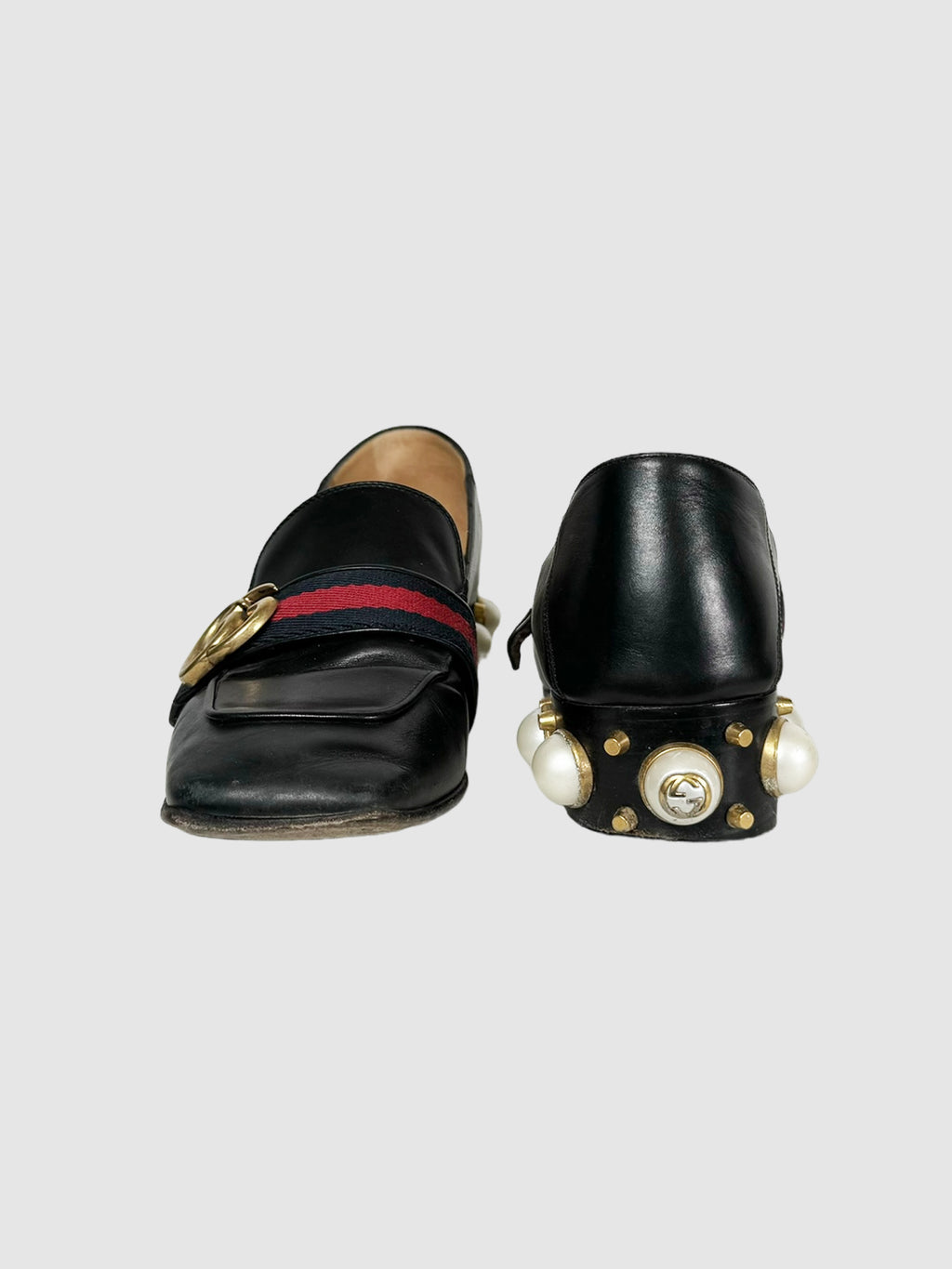 Gucci Faux Pearl Leather Loafers - Size 37.5