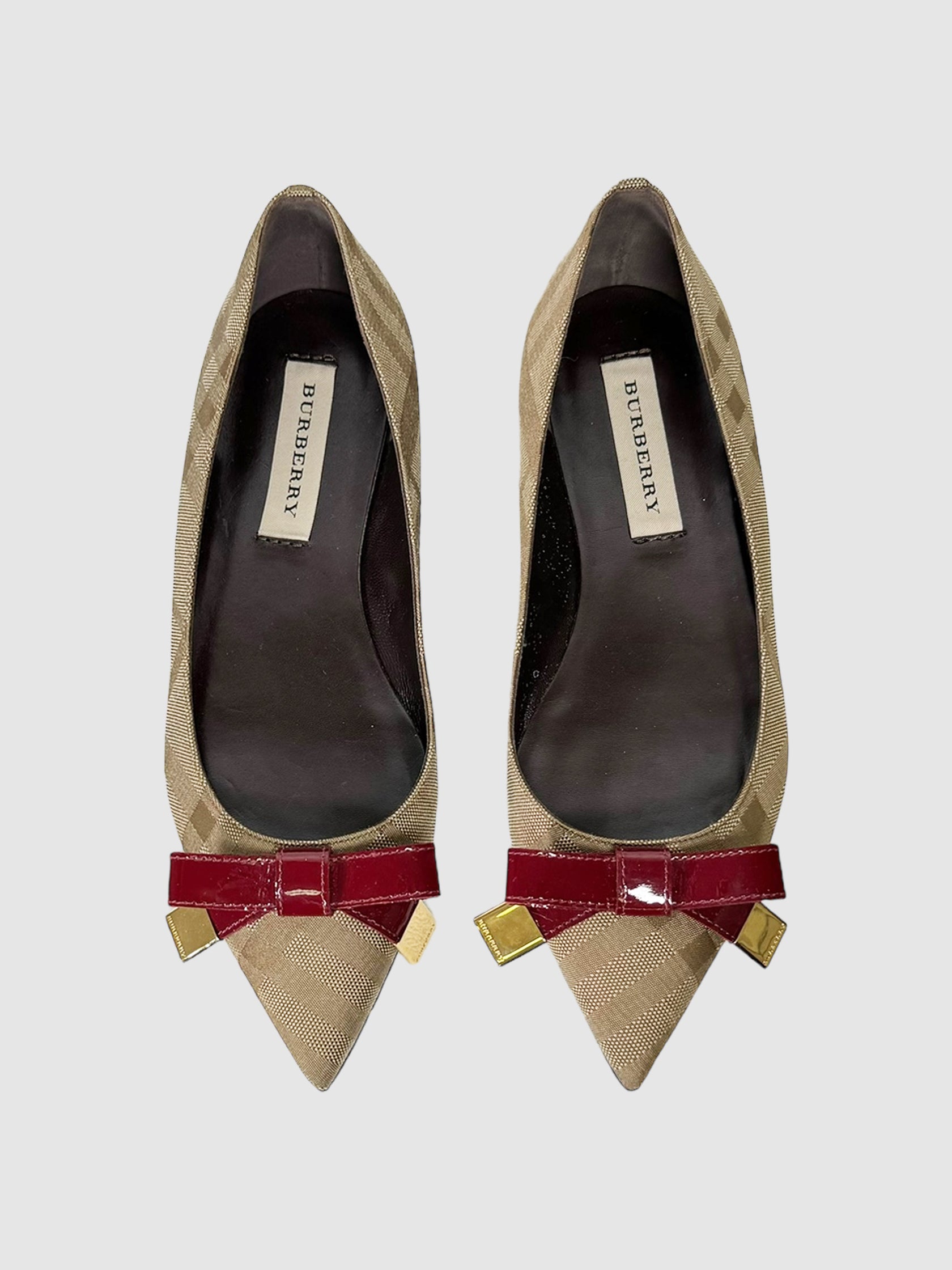 Burberry Plaid Flats - Size 36.5